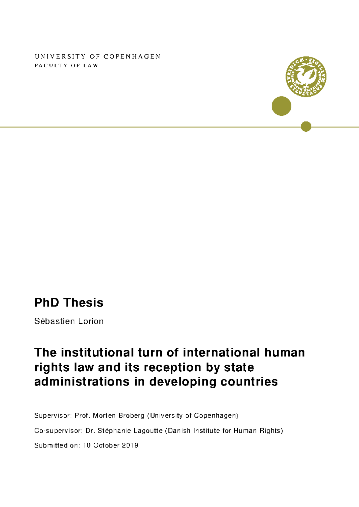 PhD Thesis: The Institutional Turn in International Human Rights Law ...