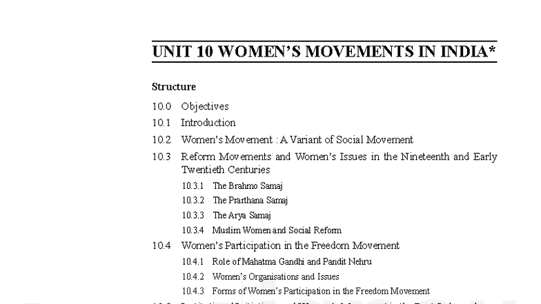 Unit 10: Movements in India - Resistance, Mobilisation, and Change ...