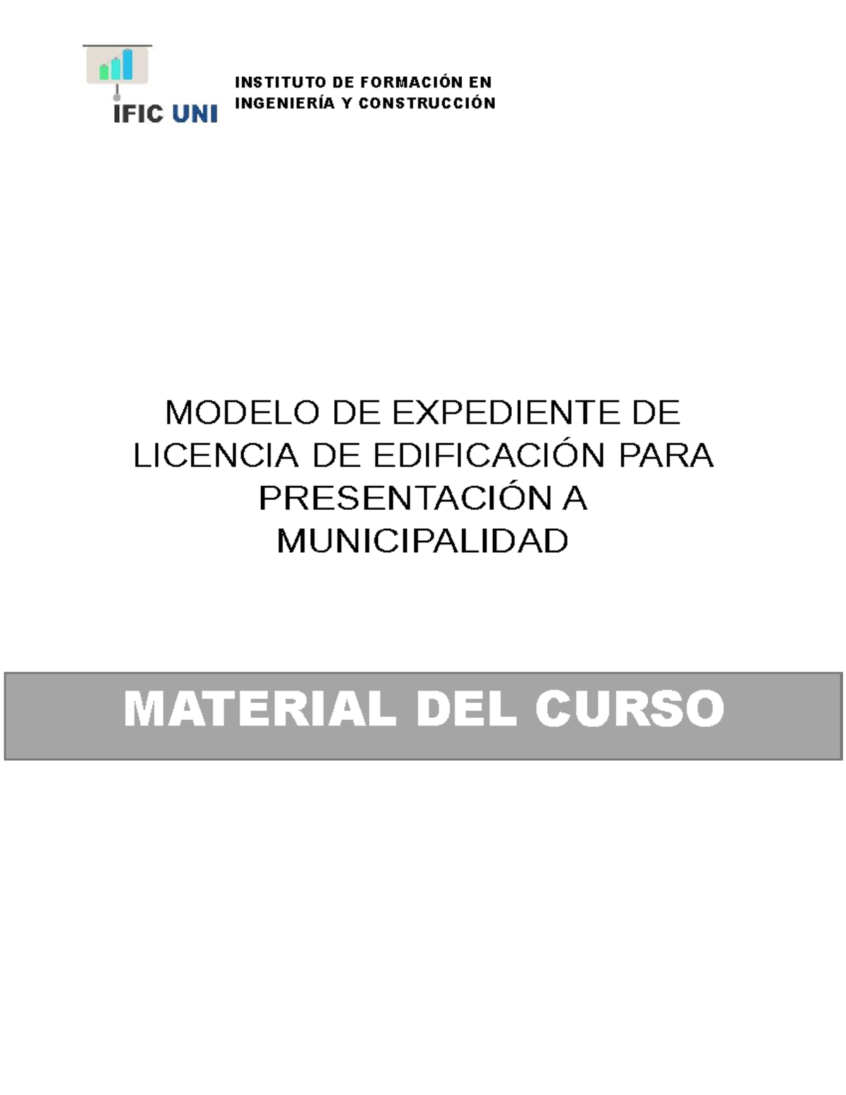 Modelo de Expediente de Licencia de Edificación - Curso FUE - Document Preview