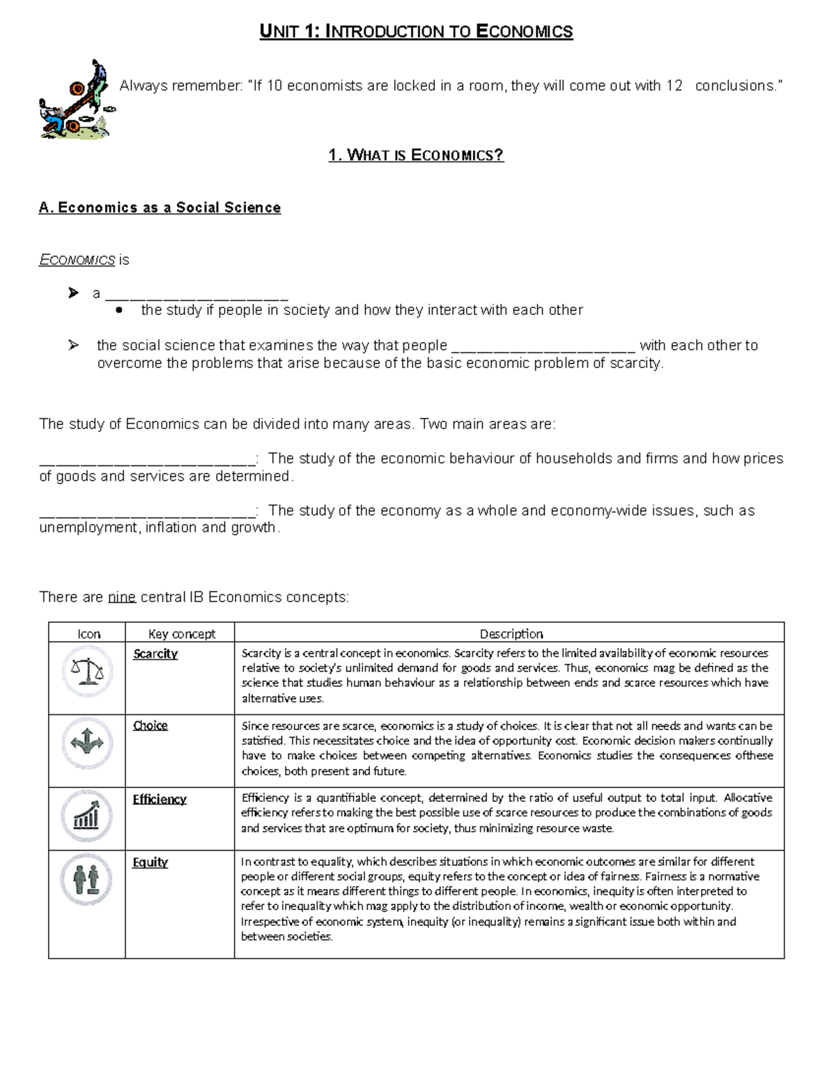 Introduction to Economics (ECO 101): Key Concepts and Theories - Studocu