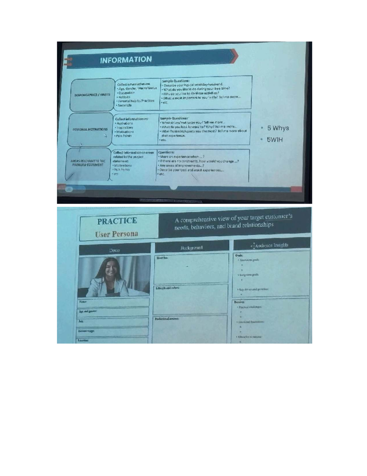 ABC - TDTK2: Sample Questions for User Persona Development - Studocu