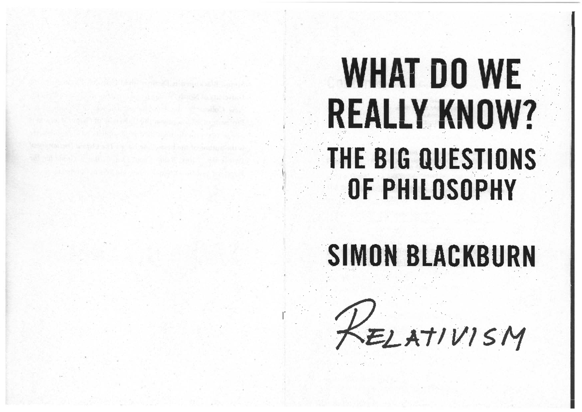PHIL 124: Is Everything Relative? Exploring Relativism in Philosophy ...