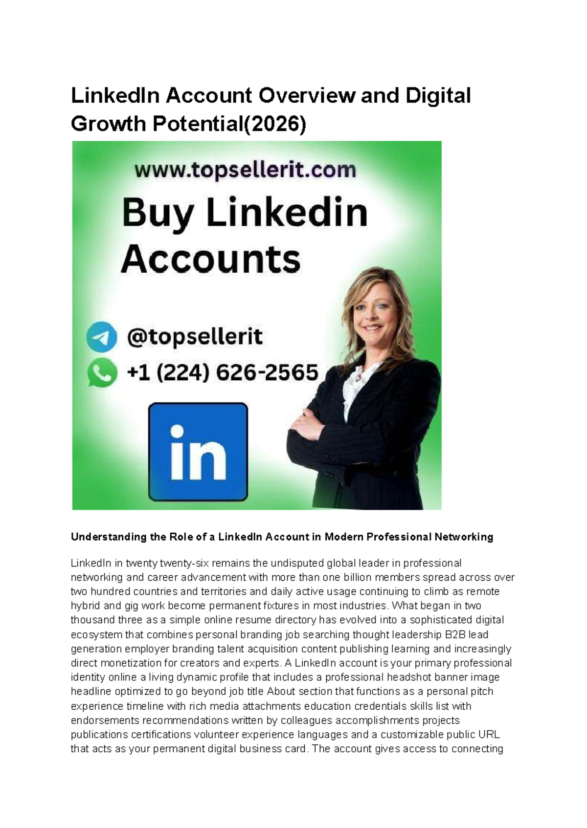 LinkedIn Account Overview & Growth Potential (2026): A Strategic Guide ...