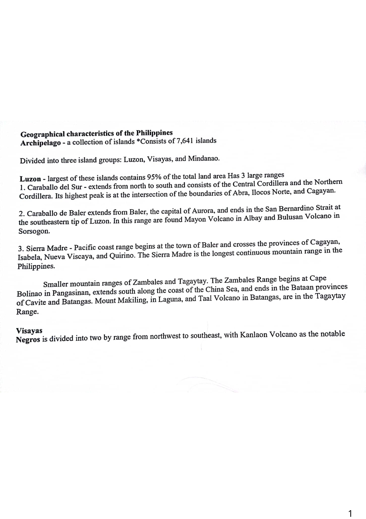 Archipelago - GE2 - Geographical characteristics of the Philippines ...