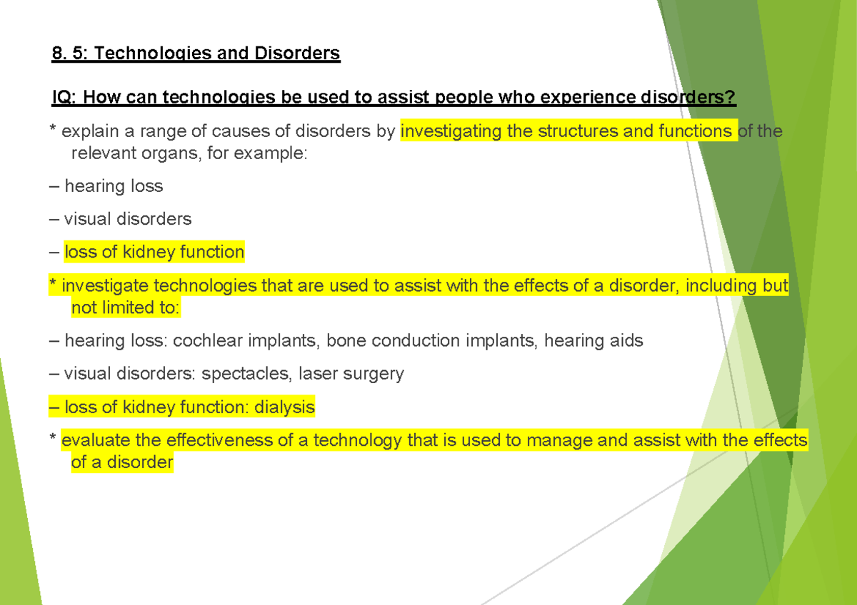 8.5c. Technologies and Disorders: Evaluating Kidney Function Solutions ...