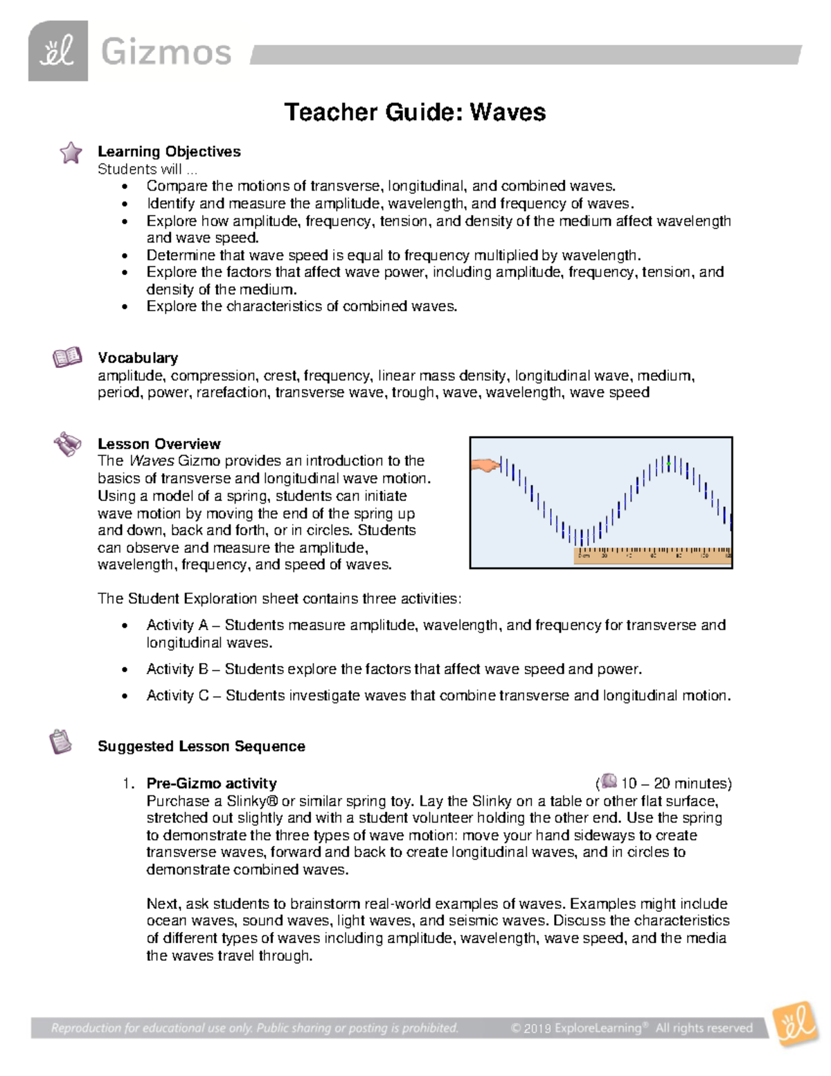 Waves TG: Teacher Guide on Wave Motion & Properties - Studocu