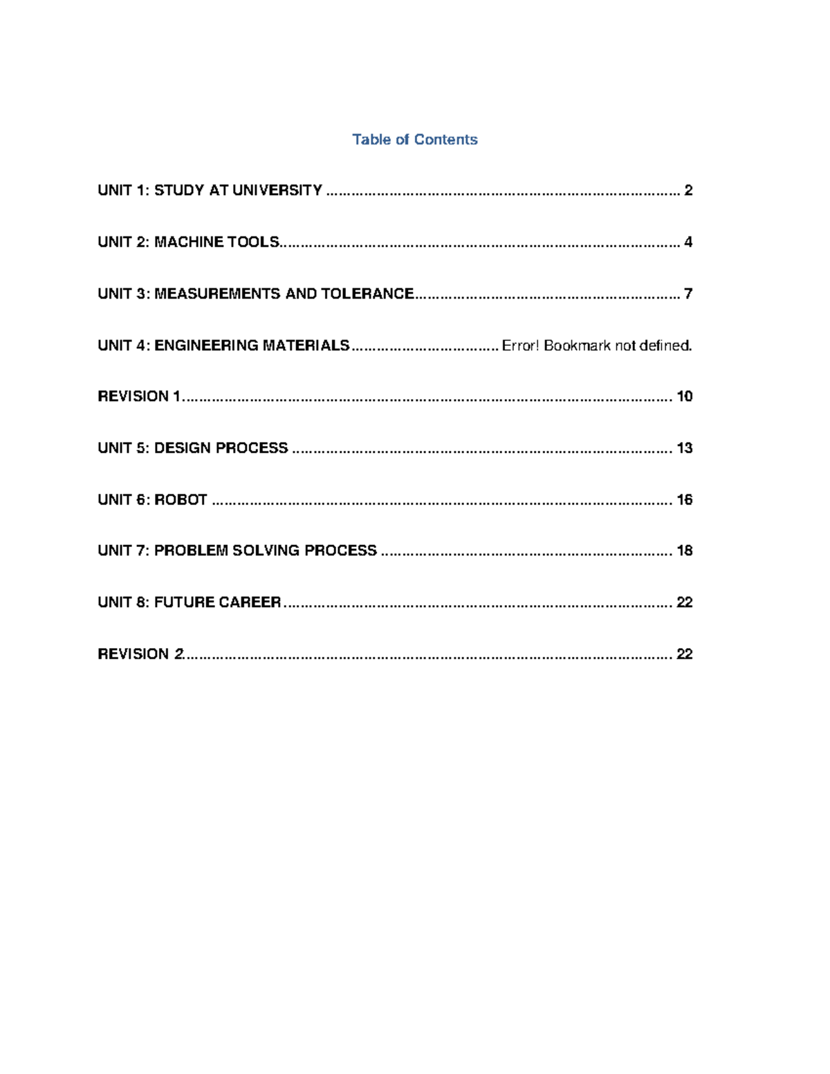 Engineering Course Study Guide - Units 1 to 6 Overview - Studocu