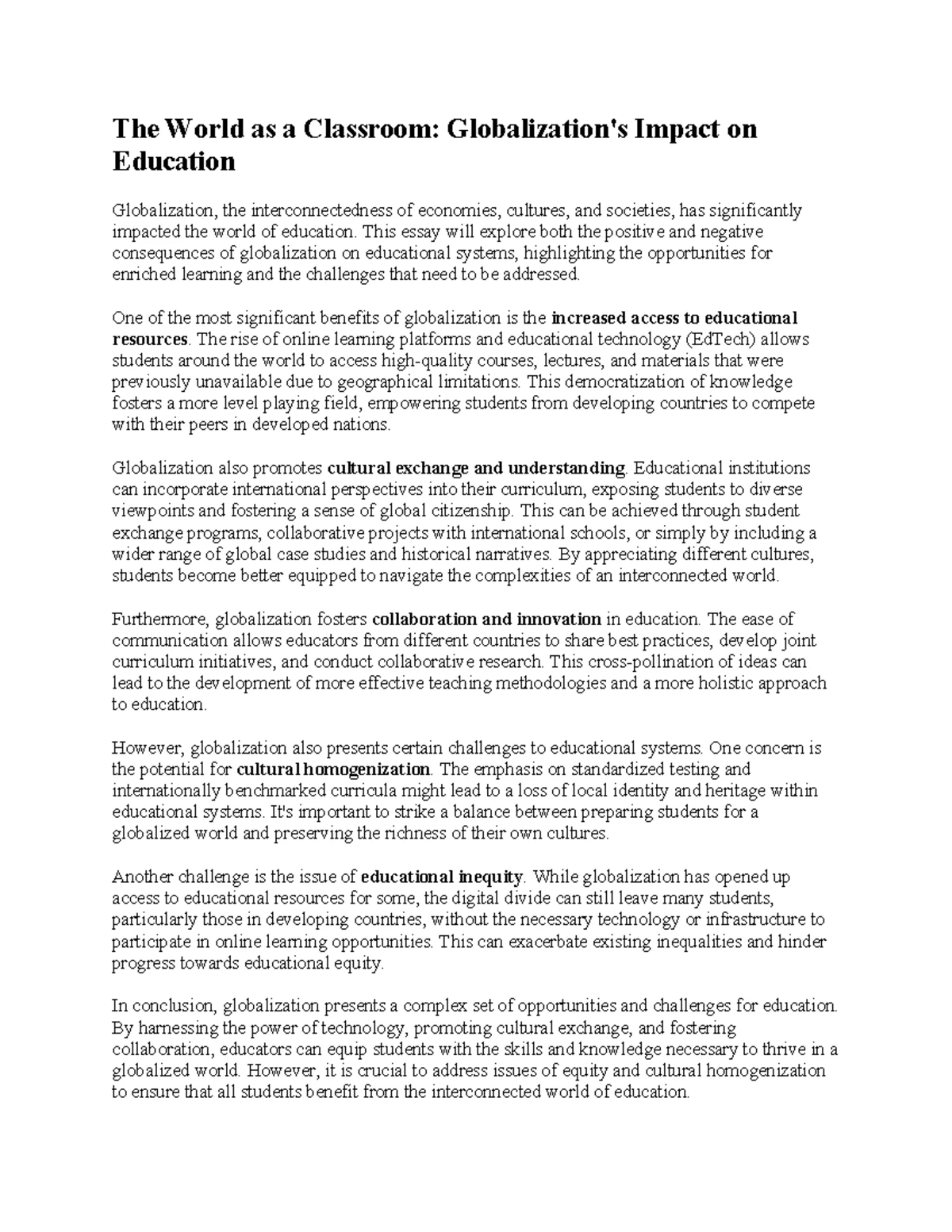 Globalization and International Trade: A Comprehensive Overview - Studocu