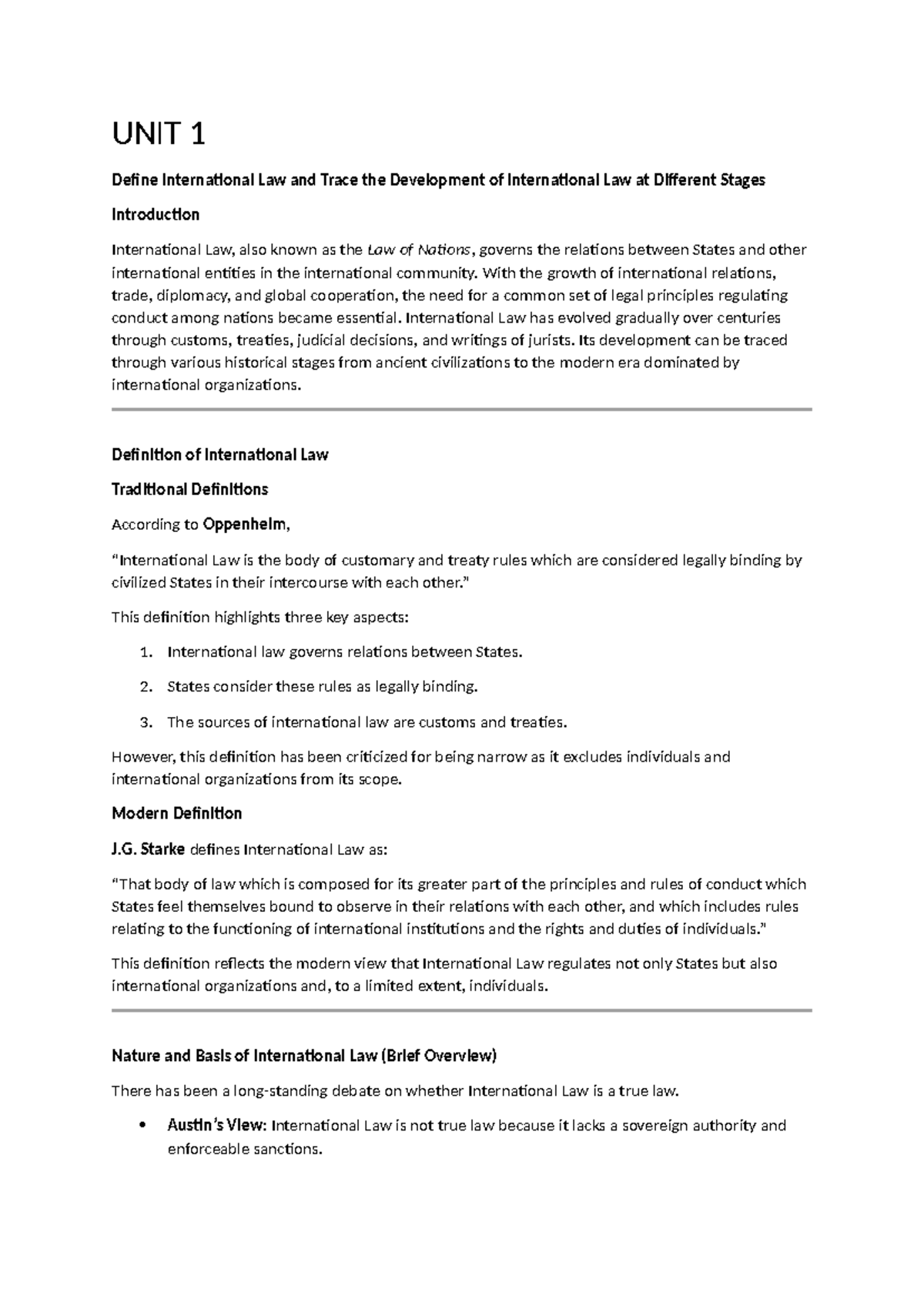 KSLU PIL Notes: Defining and Tracing the Development of International ...