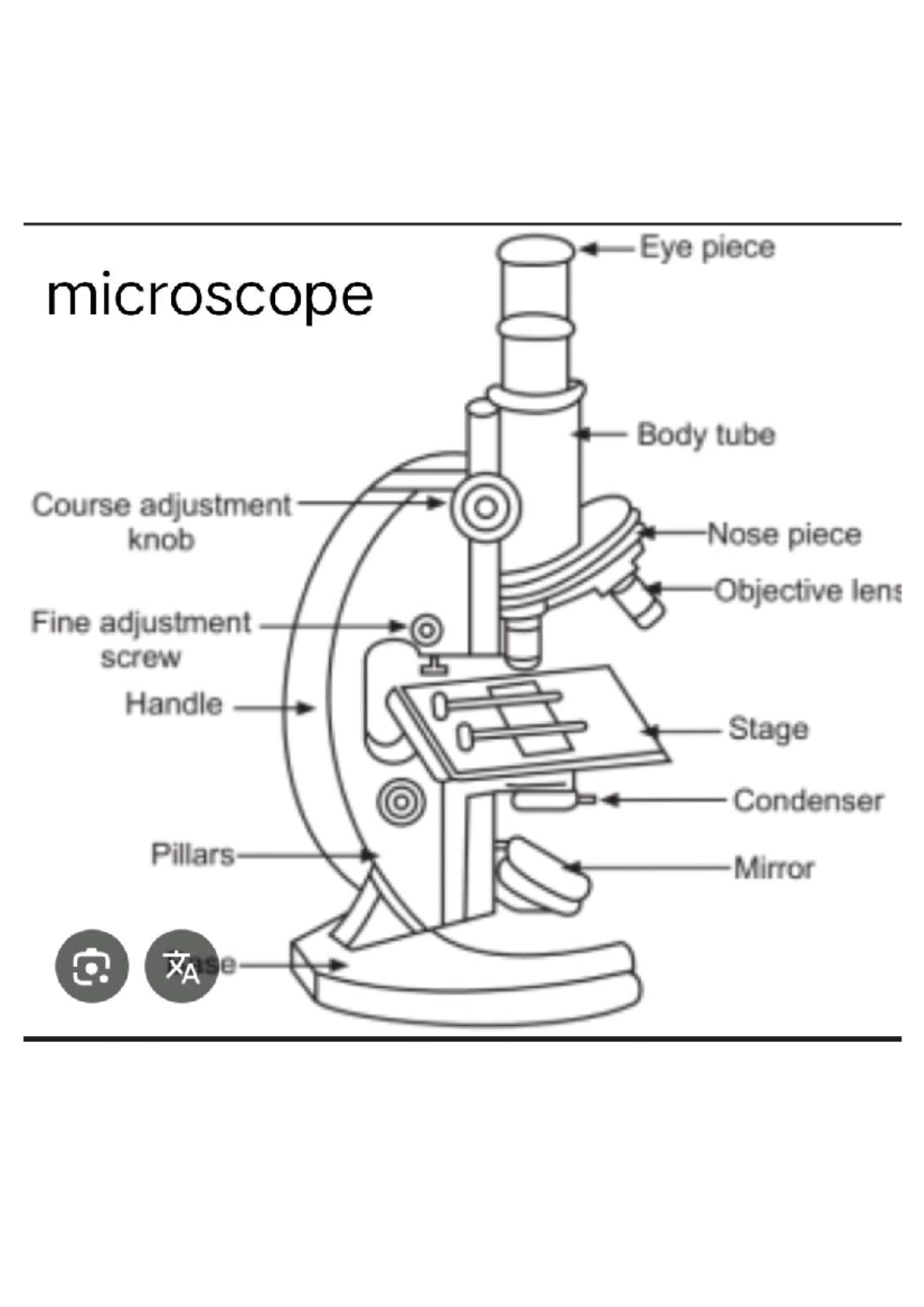 Instrument Diagram: Microscope & Incubator Components Overview - Studocu