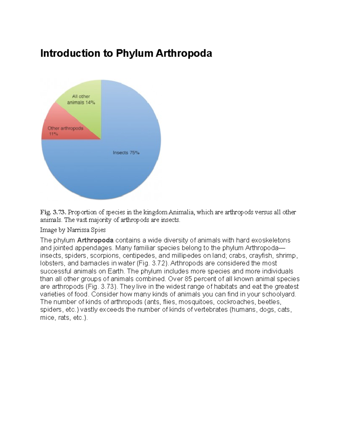 Introduction to the Diversity and Anatomy of Phylum Arthropoda - Studocu