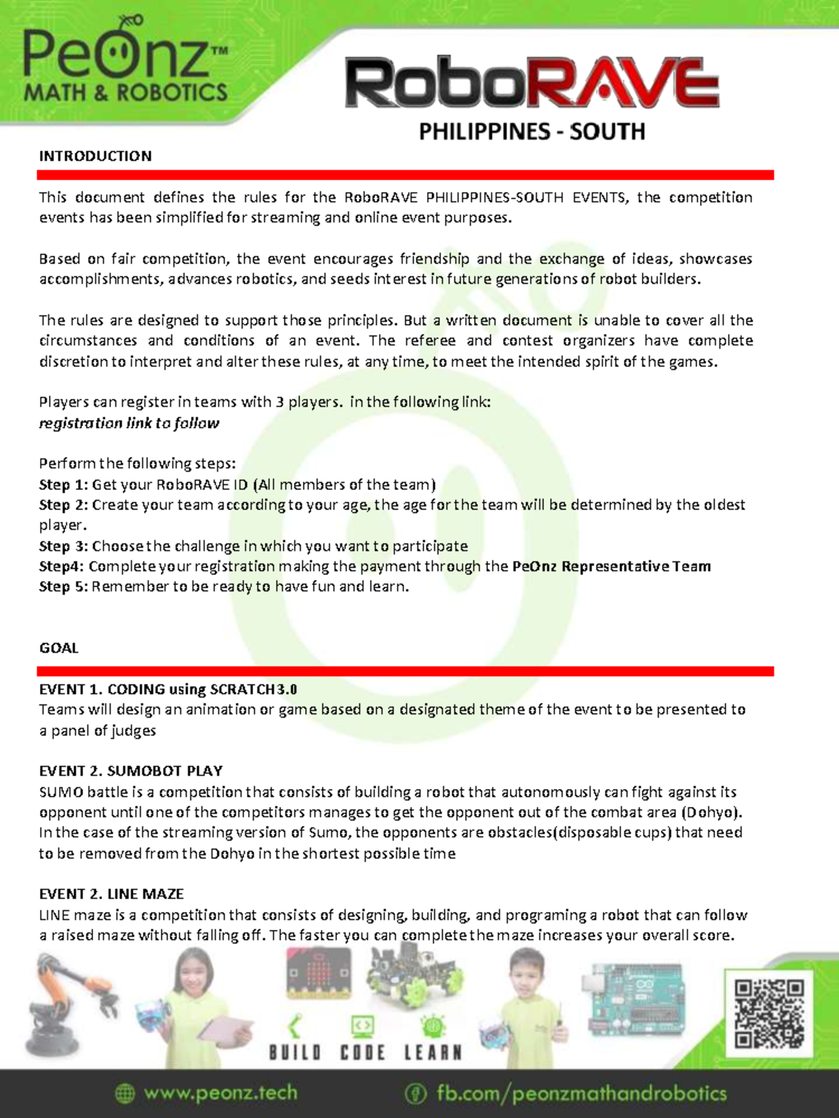 Roborave PH South Guidelines APR2024 - INTRODUCTION This document ...