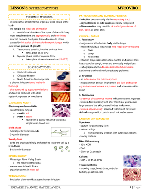 L4 MYCO: Cutaneous Mycoses - Overview of Dermatophyte Infections - Studocu