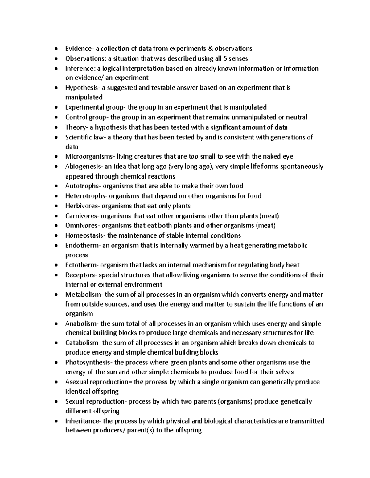 Biology Study Guide 1: Key Concepts for Module 1 Exam Preparation - Studocu