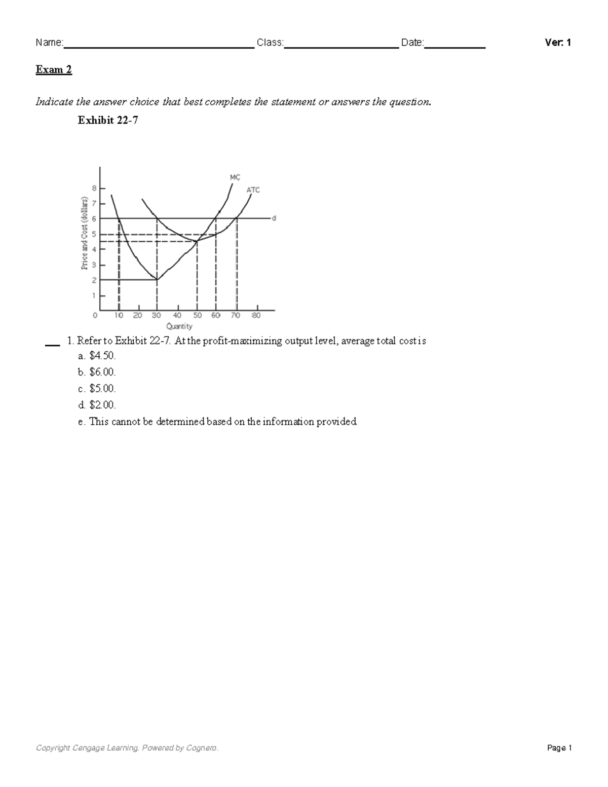 Practice Exam 2 for Economics 101: Profit Maximization Concepts - Studocu