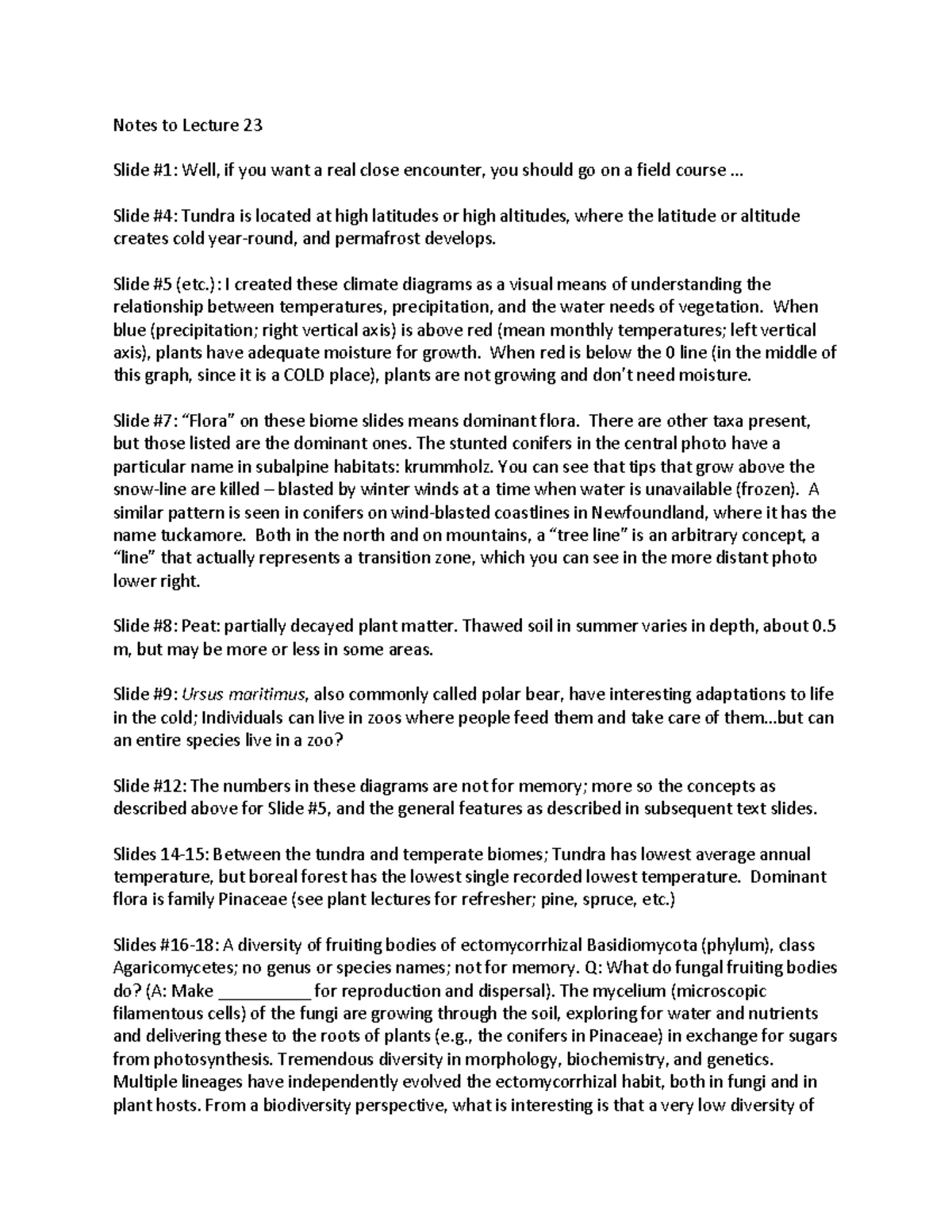 Lecture 23 - Mar. 10 (Provided Notes) - Notes to Lecture 23 Slide #1 ...