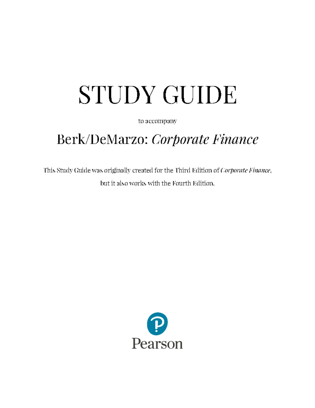 ビジネス・経済 Corporate Finance 6E, Berk, DeMarzo Corporate Finance, Global Edition, 6th edition – Pearson Benelux