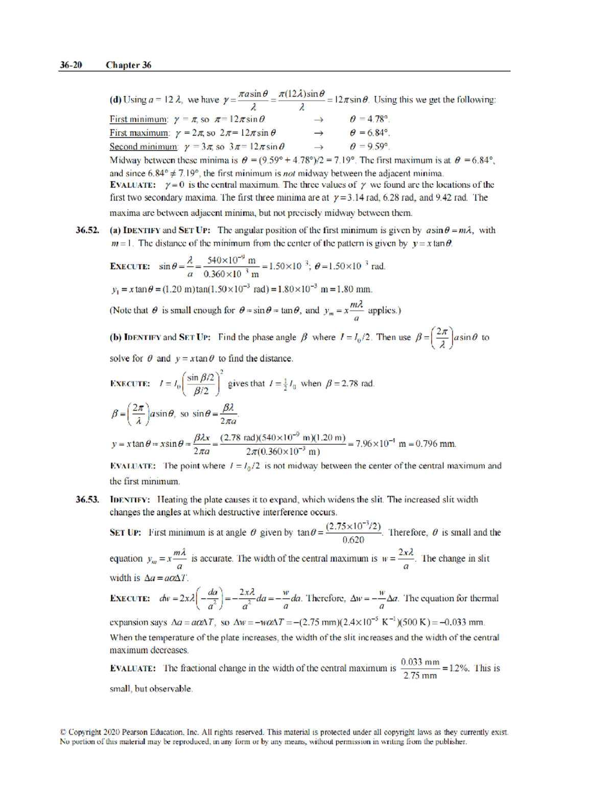 University Physics (PHYS 101) Chapter 36 Solutions and Discussion - Studocu
