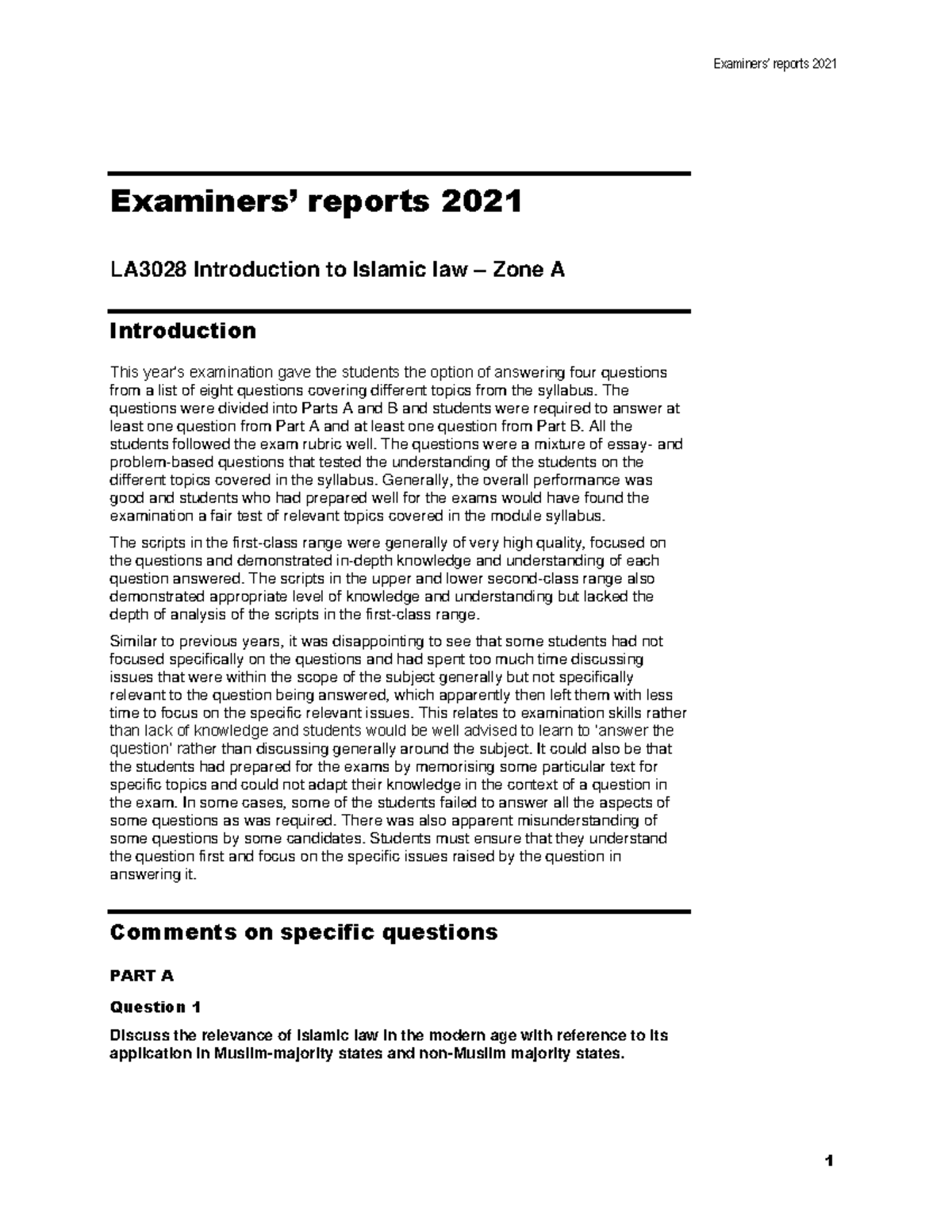 Islamic report 2021 A - Islam essays require a range of skills ...