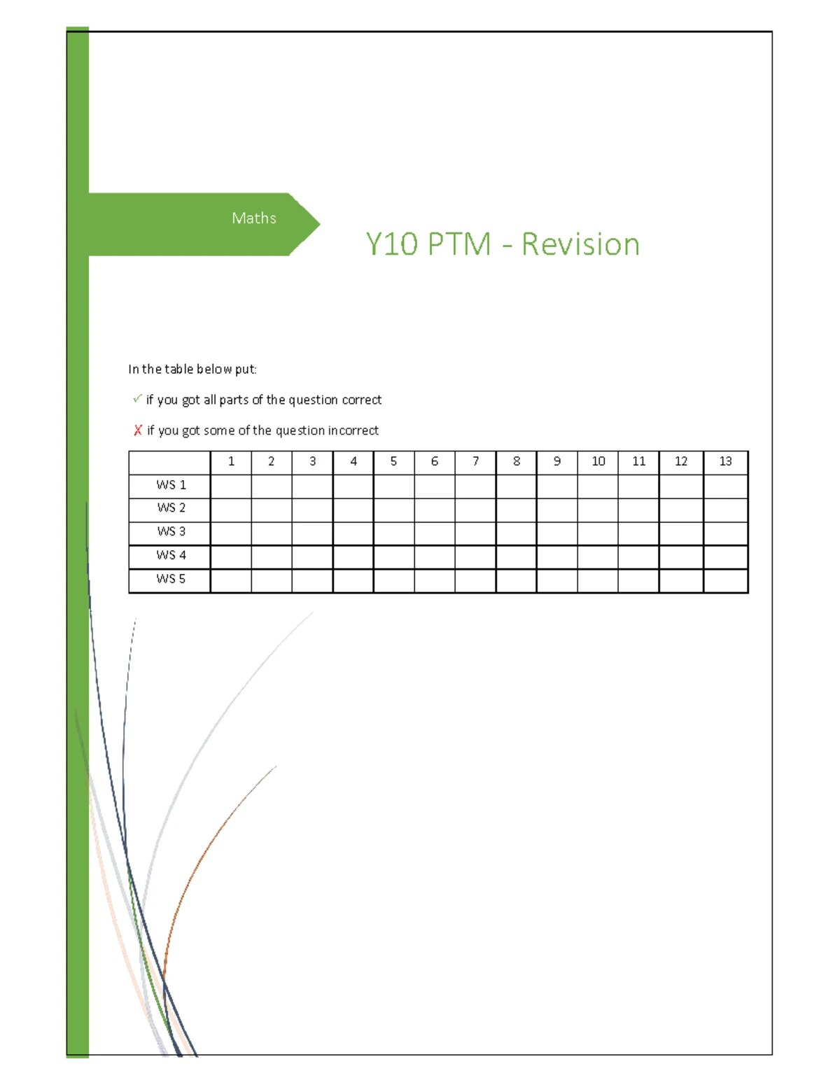 Y10 GL Prep Worksheet 3: Scale Factors & Probability Questions - Studocu