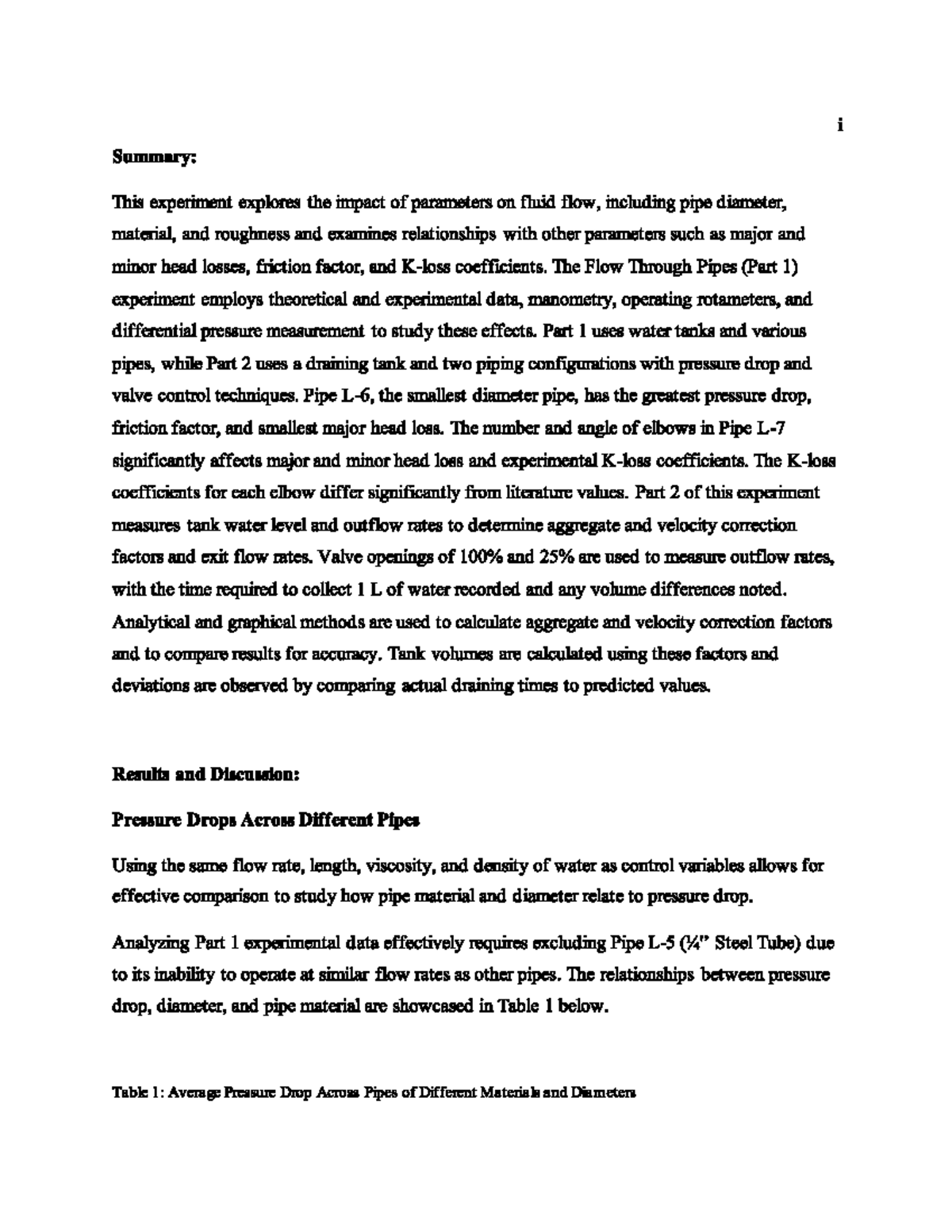 Experiment D Lab Report CHBE 264 - CHBE 264 - Studocu