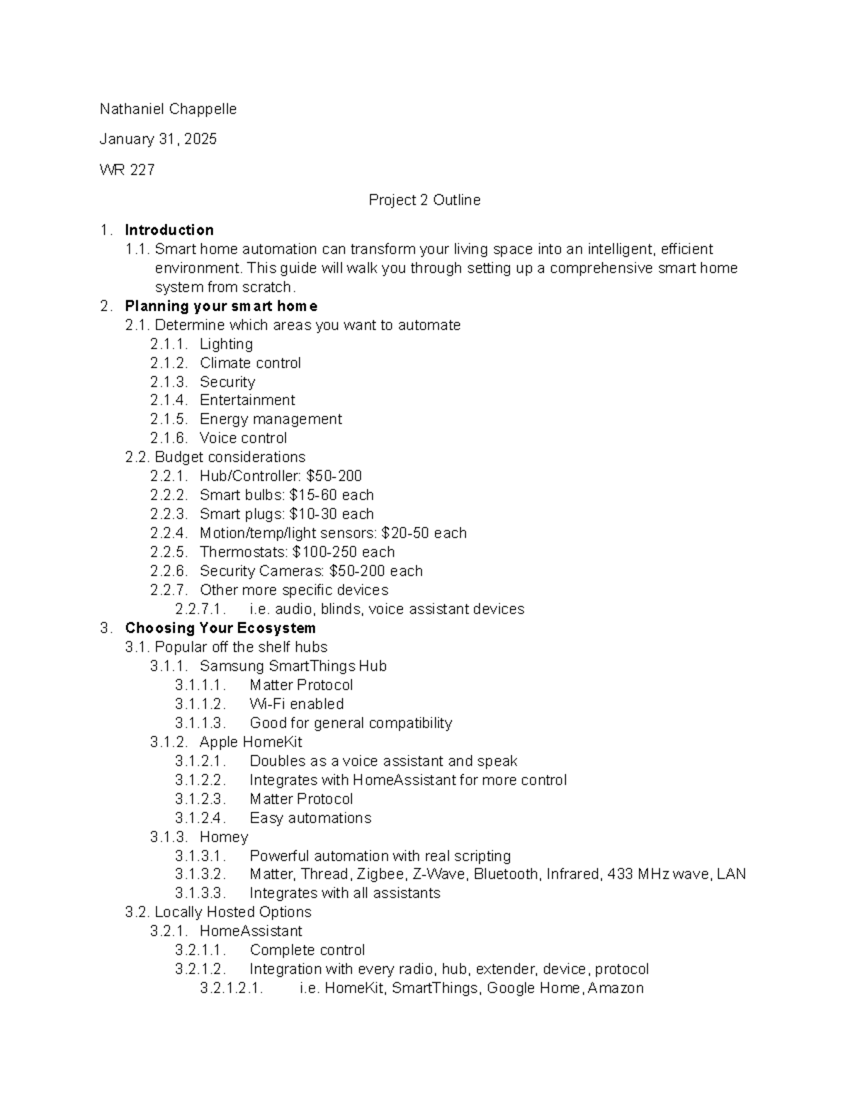 Project 2Outline - Summary Writing In Business - Nathaniel Chappelle ...