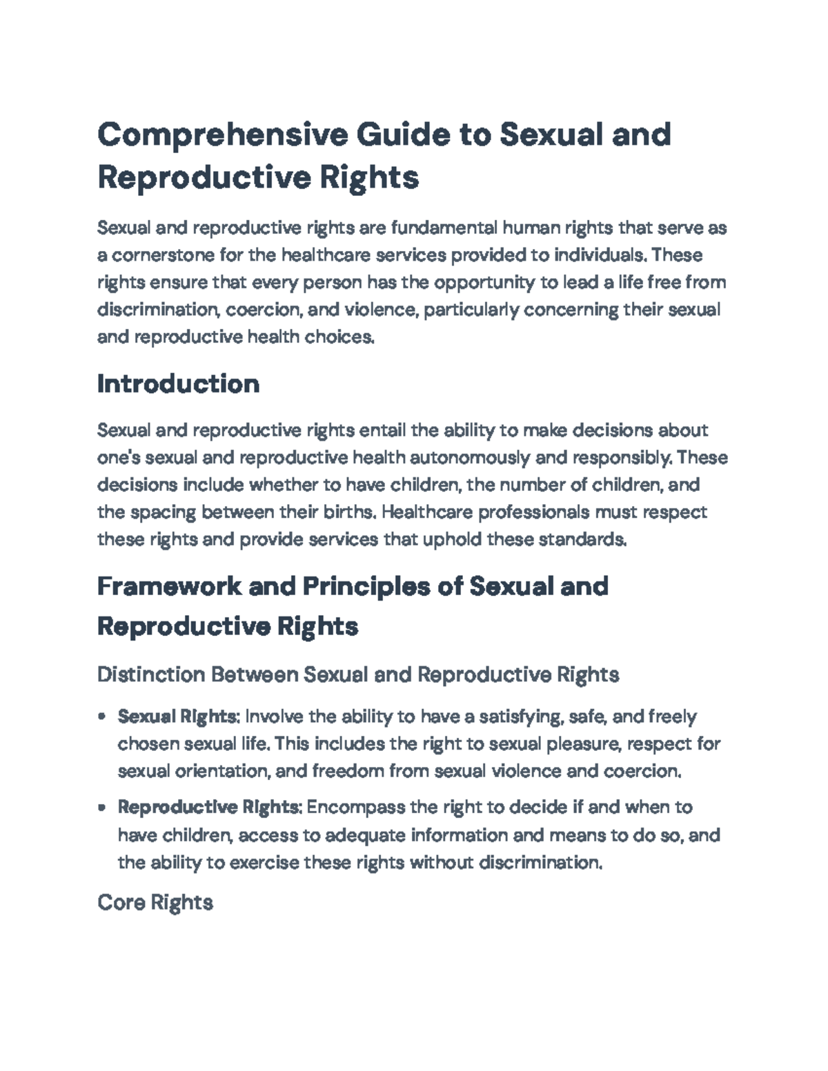 Comprehensive Guide on Sexual and Reproductive Rights (SRR 101 ...