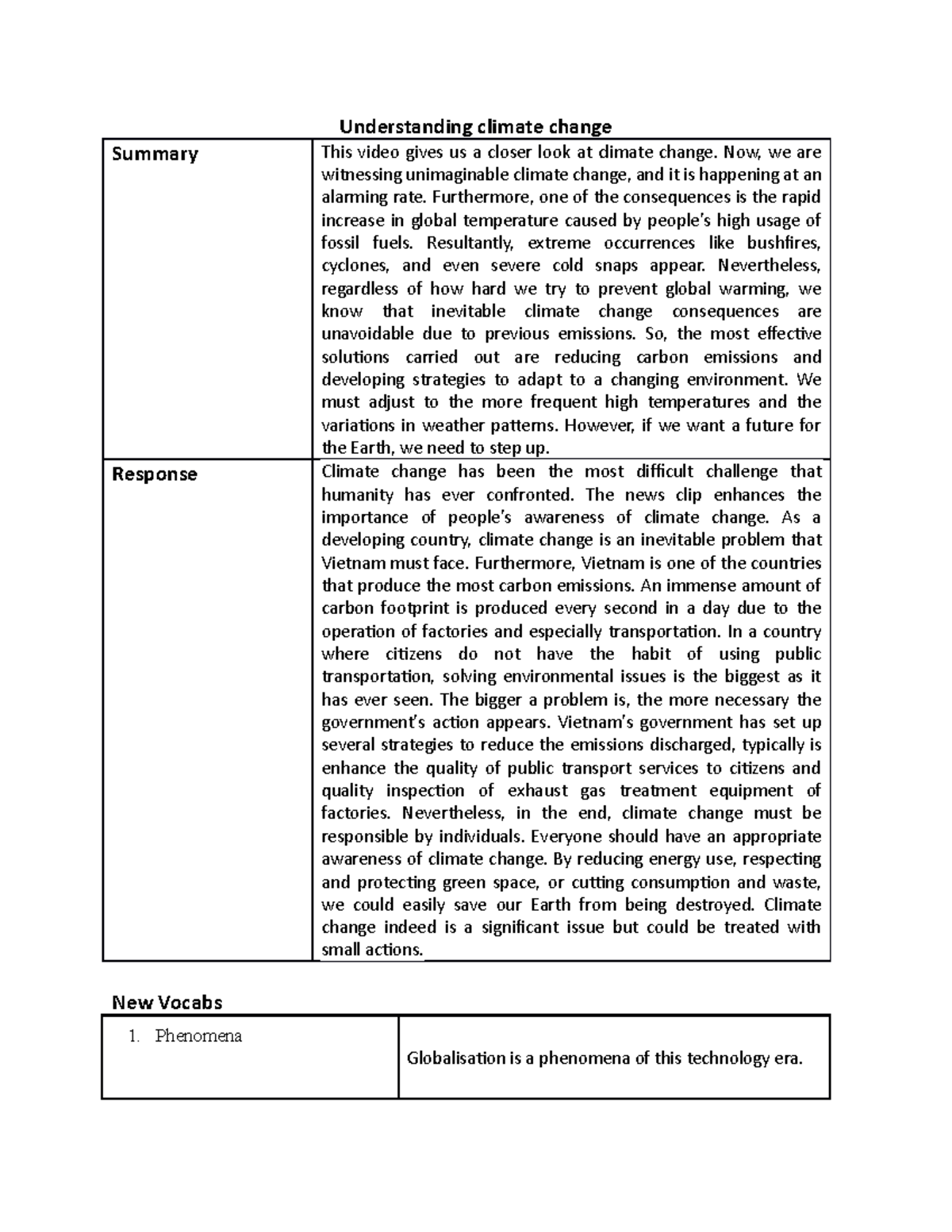 Extensive listening 4 - week 3 - Understanding climate change Summary ...