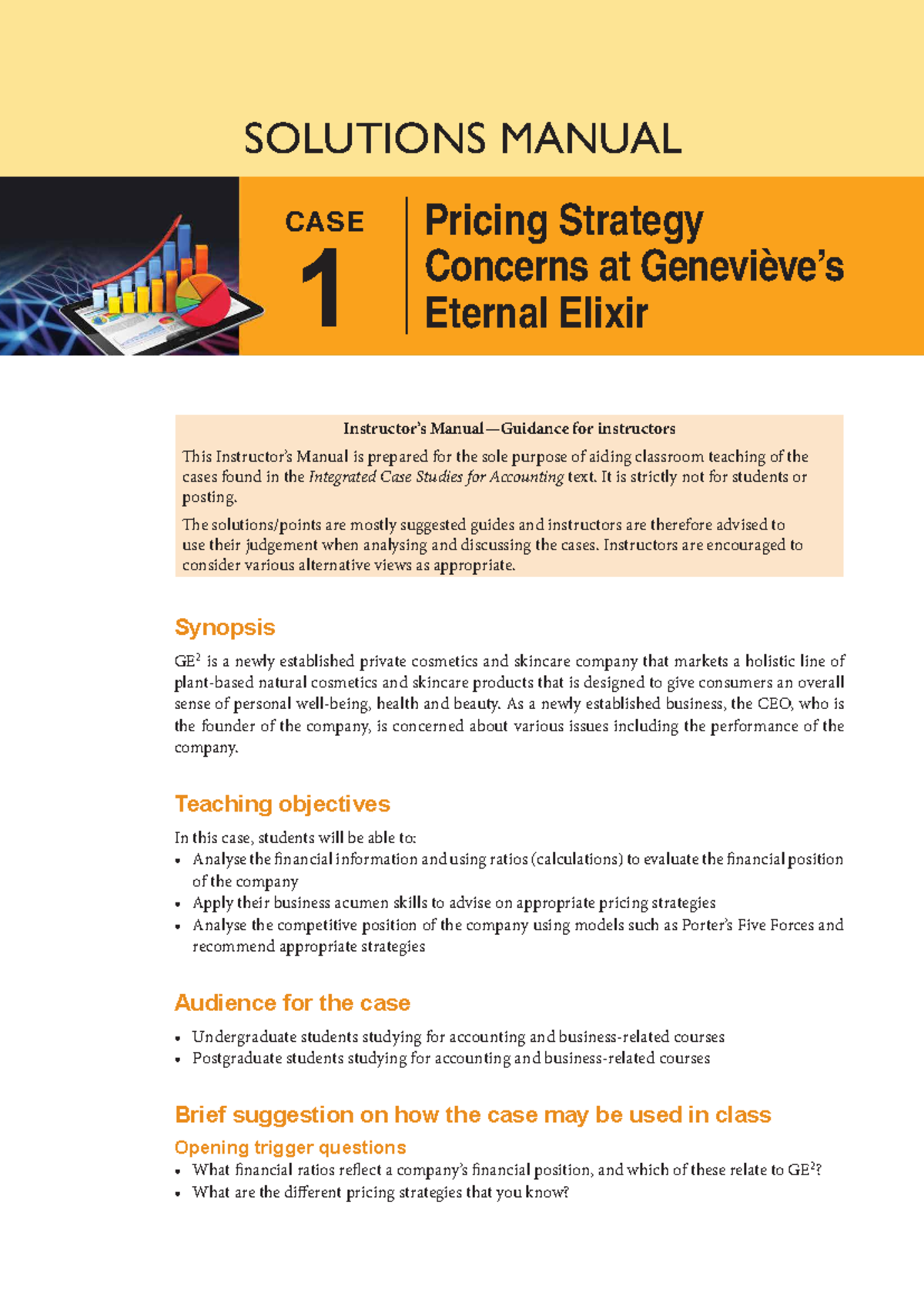 Case01 - A sample of case study manual for lecturer. This is integrated ...