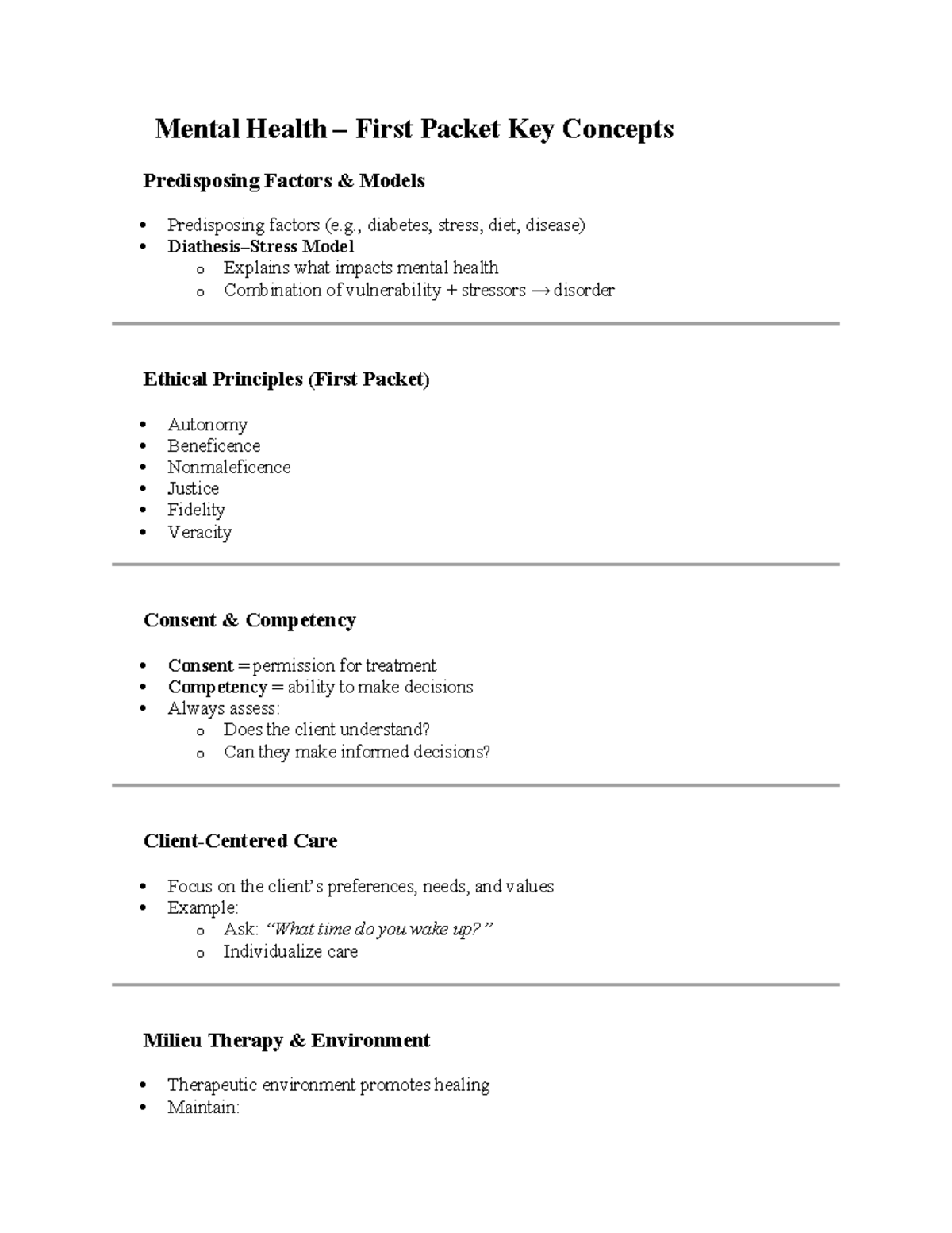 Mental Health Unit 2 Study Guide: Key Concepts & Disorders - Studocu