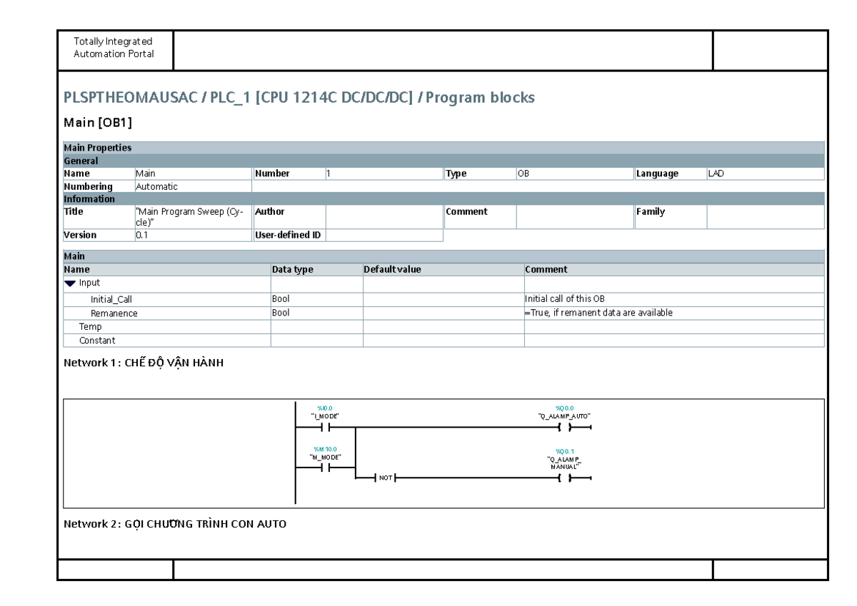CT ĐIều Khiển - 000 - Automation Portal PLSPTHEOMAUSAC / PLC_1 [CPU ...