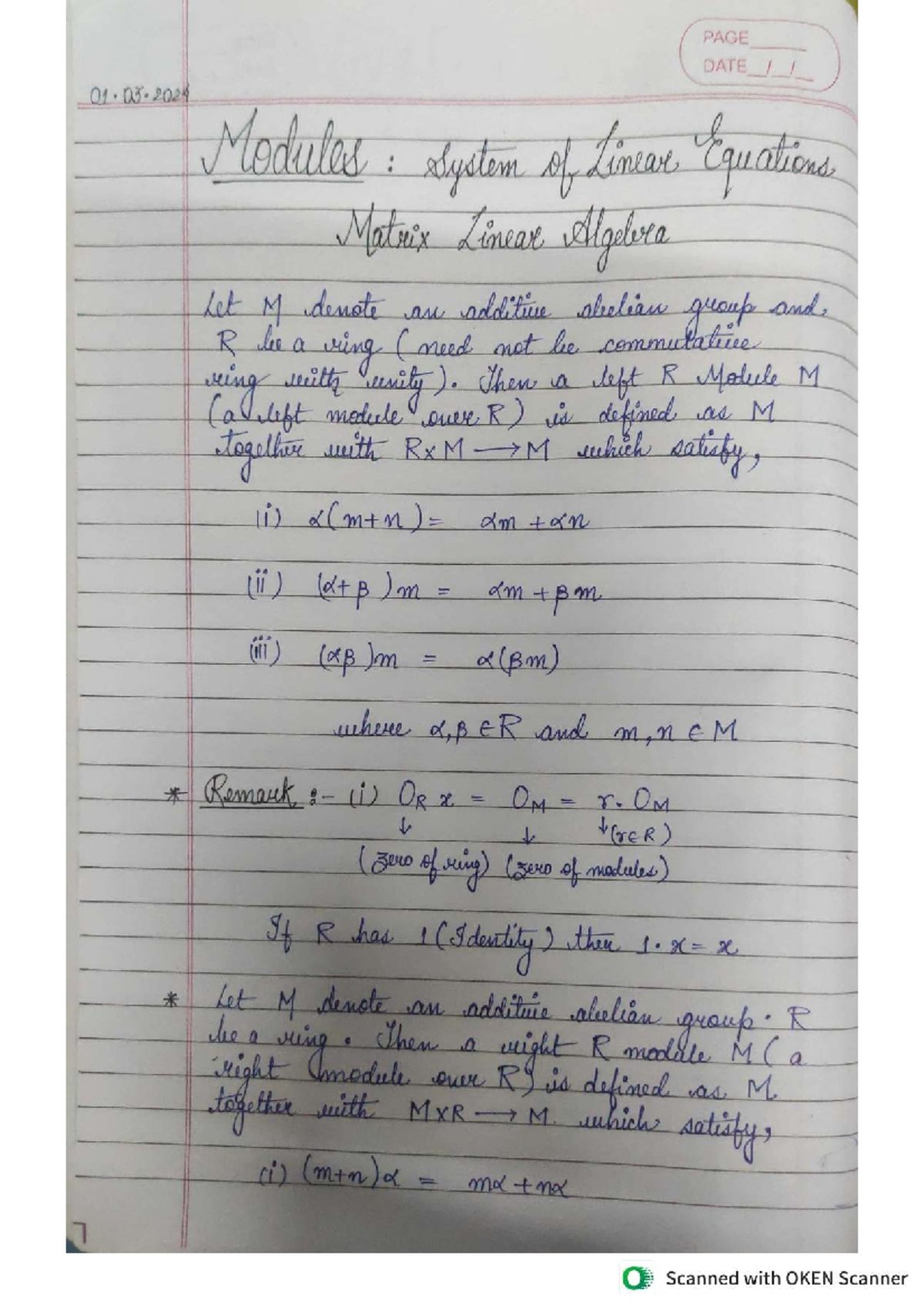 Module Theory Algebra - II: Comprehensive Notes on Linear Algebra ...