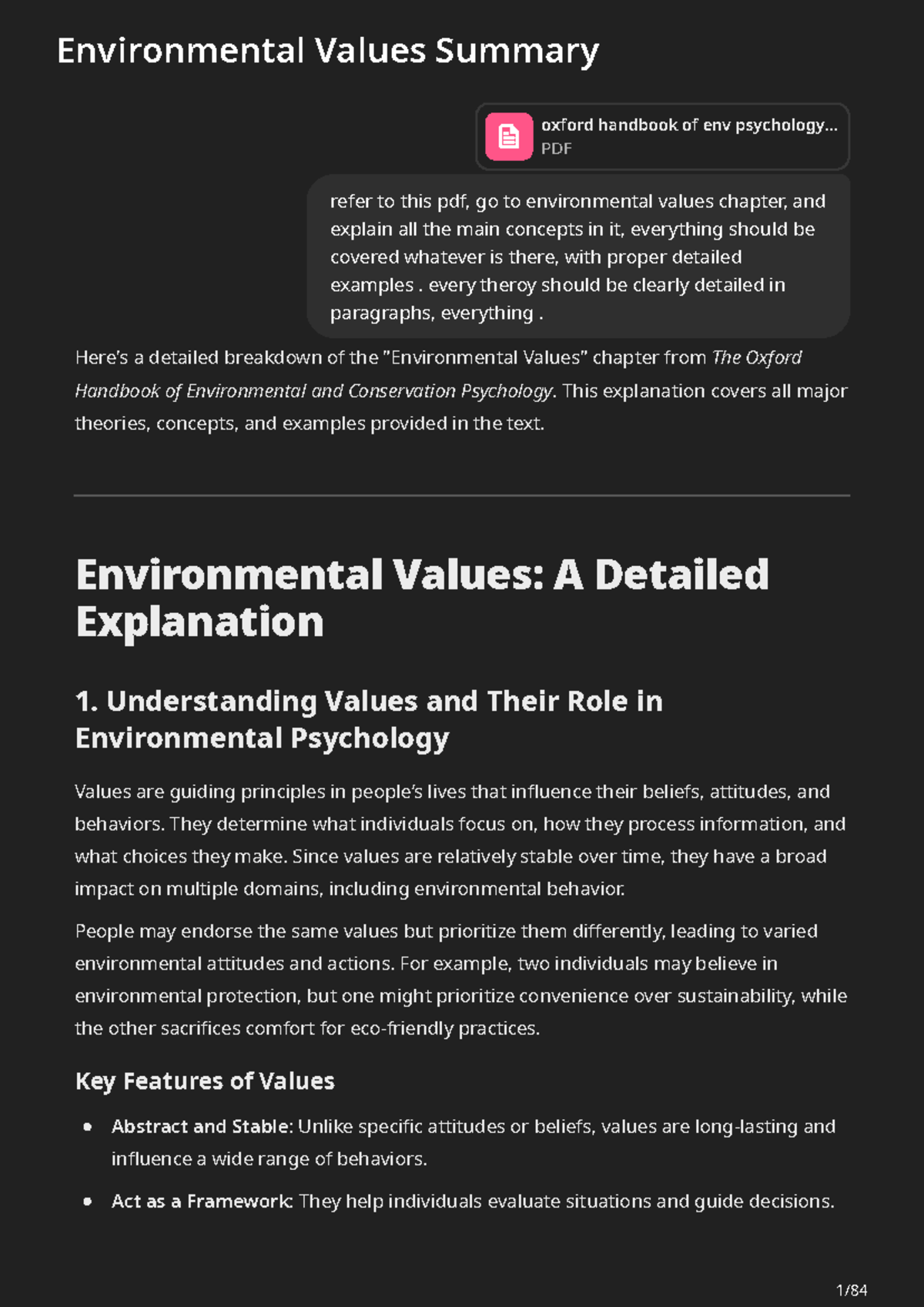Environmental Values: A Comprehensive Summary from The Oxford Handbook ...