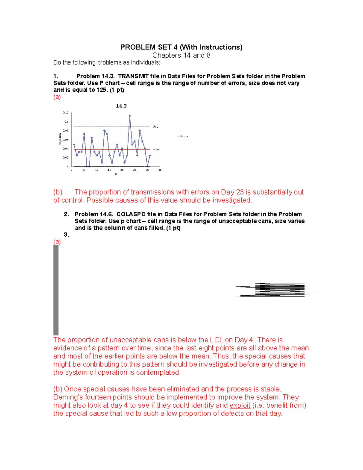 PS4 Problem Set 4 Analysis and PHStat Guidance - Studocu