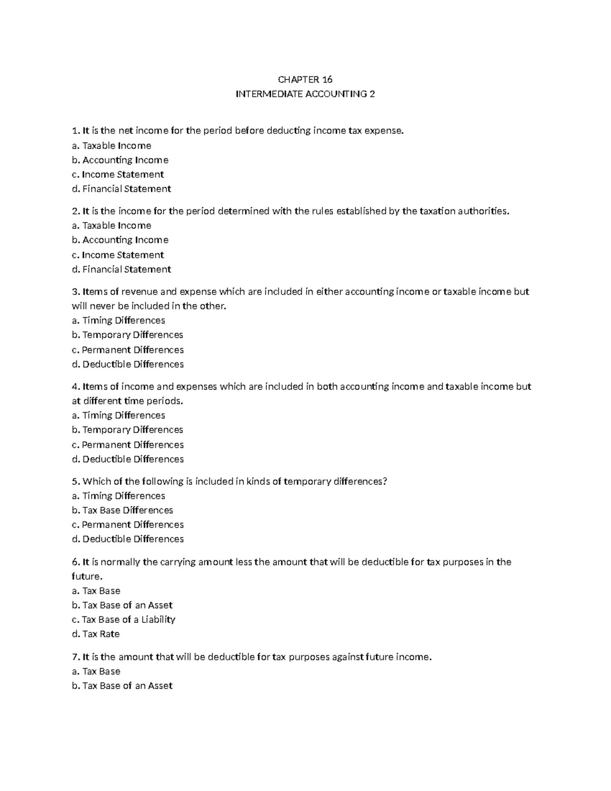 Intermediate Accounting II: Chapter 16 – Theories on Income Tax ...