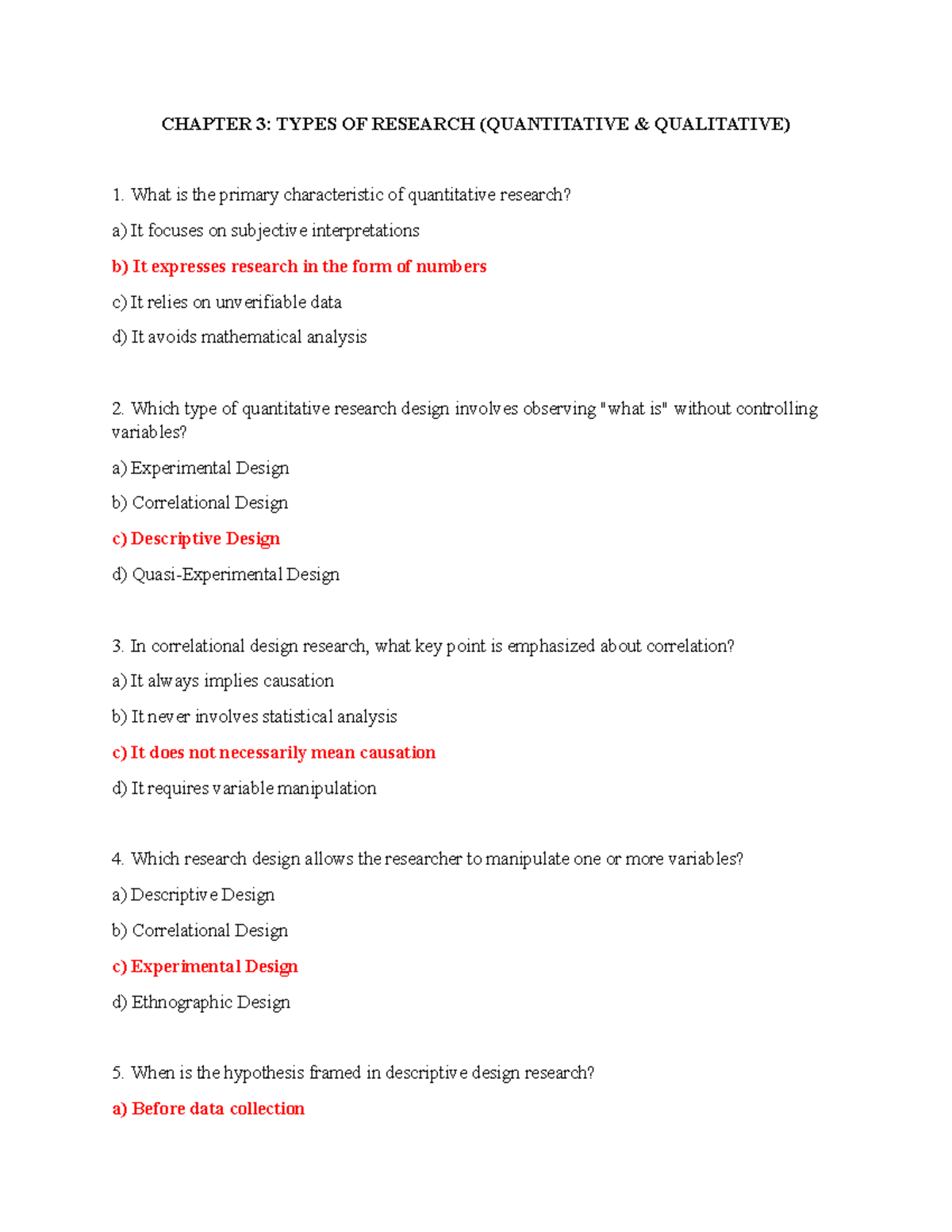 Types of Research Quiz: Quantitative & Qualitative Insights (QUIZ ...