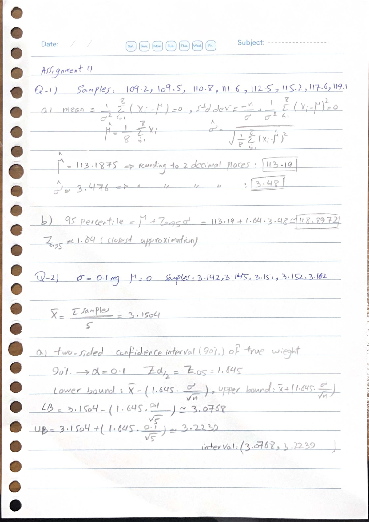 Assignment-4 - Assignment 4 of comp 233 - Date: Sat. Sun. Mon Tue. Thu ...