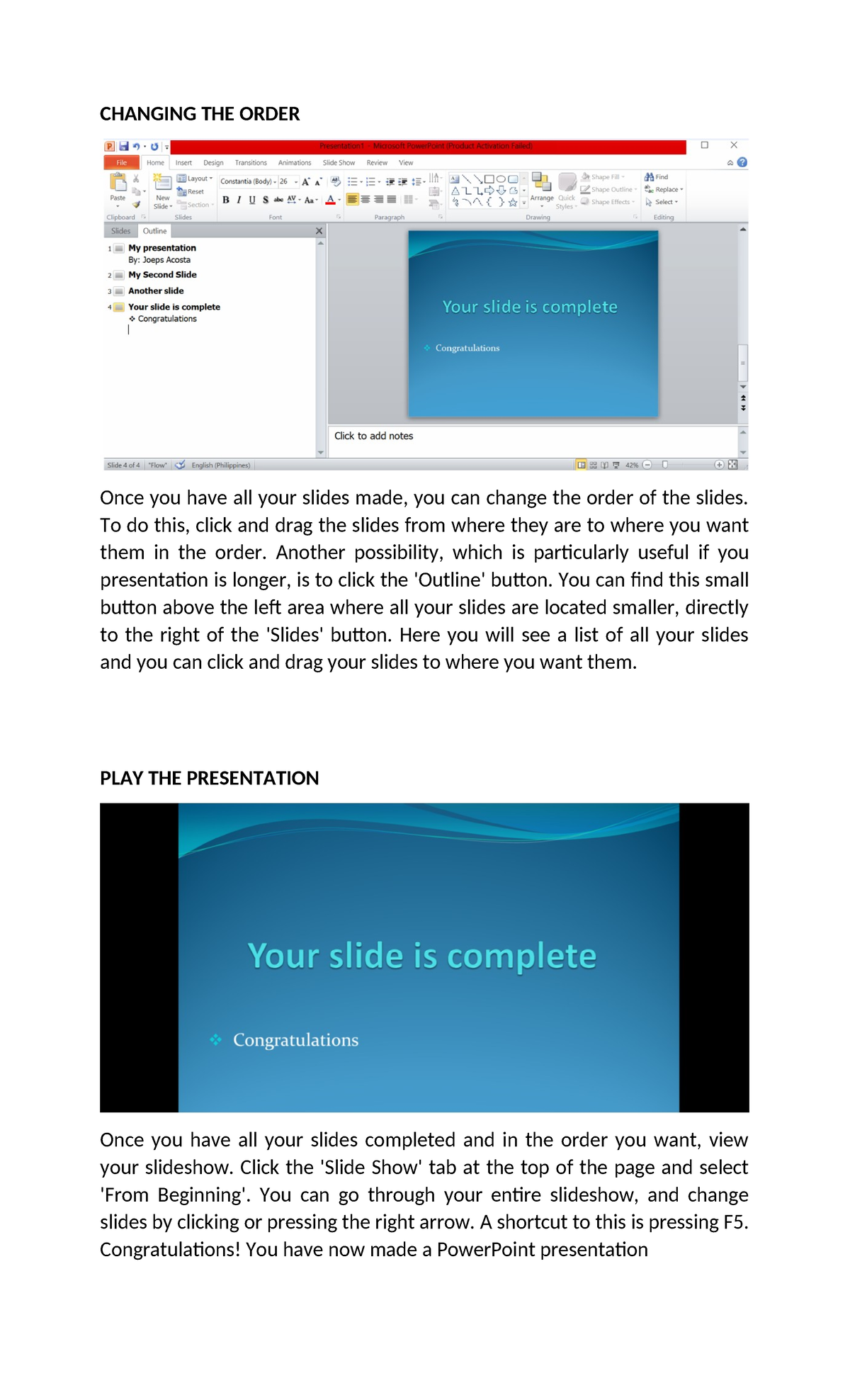 PowerPoint Tips: Changing Slide Order in Presentations - Studocu