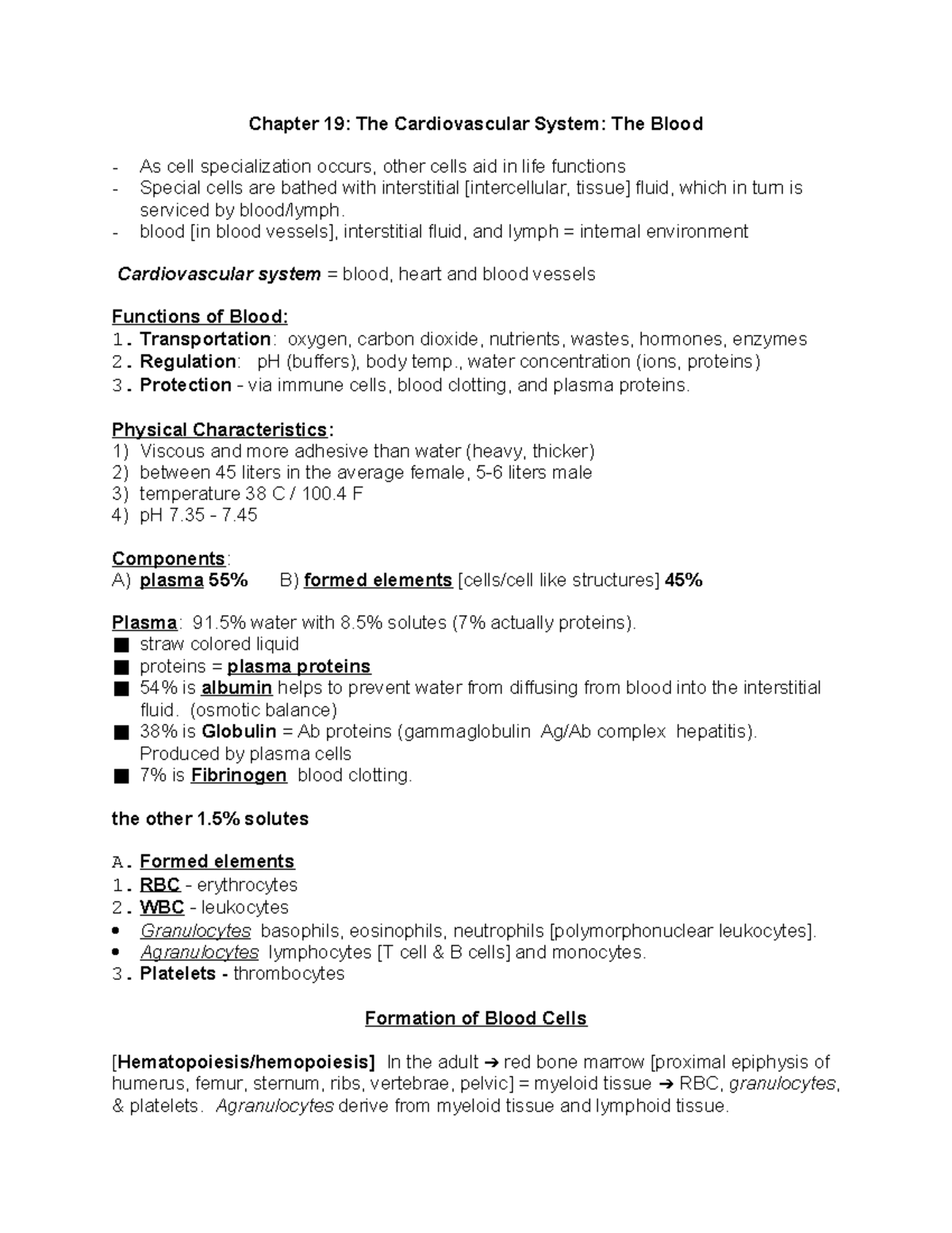 Chapter 19: The Cardiovascular System - Blood Coagulation & Clotting ...