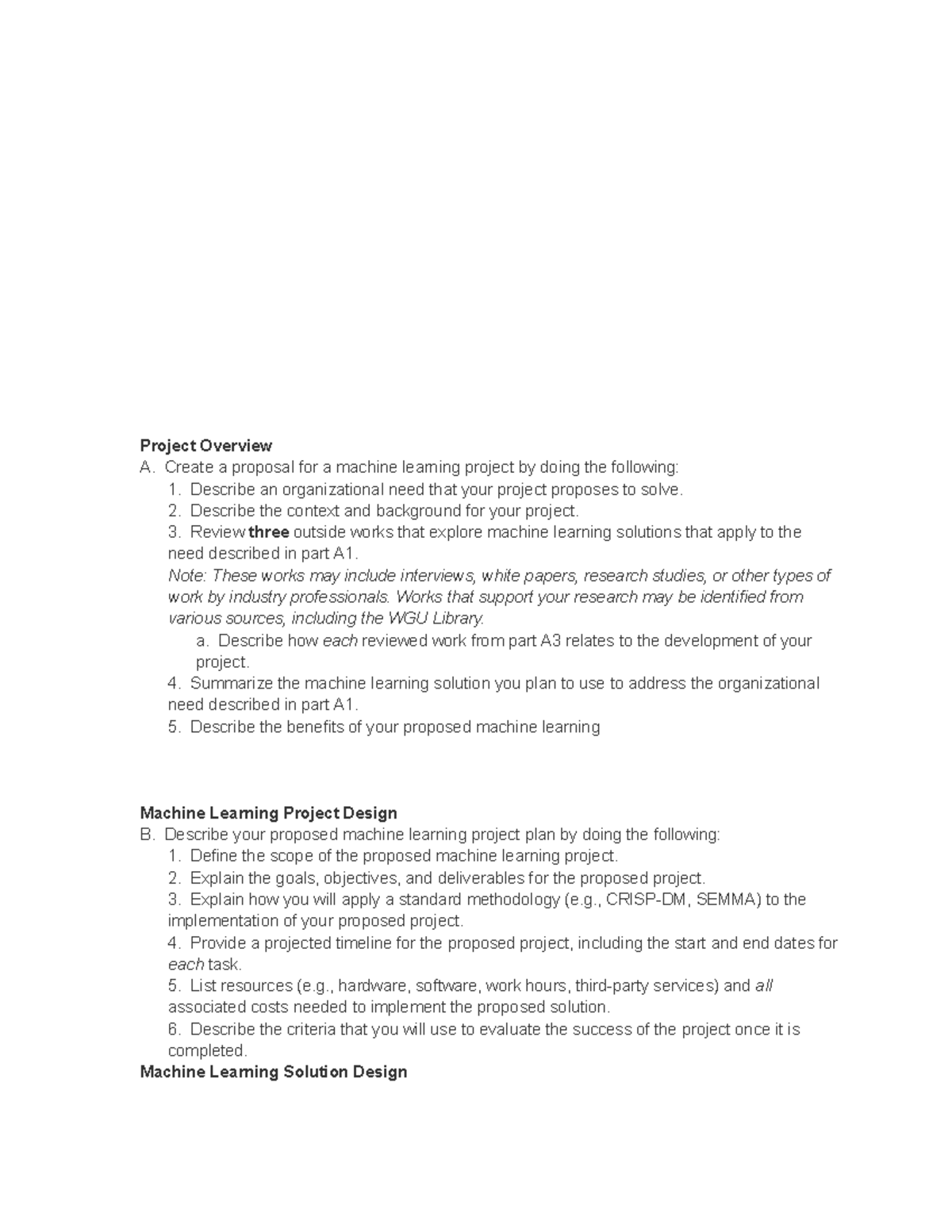 ML Project Proposal Overview - Task 3 ML - Studocu