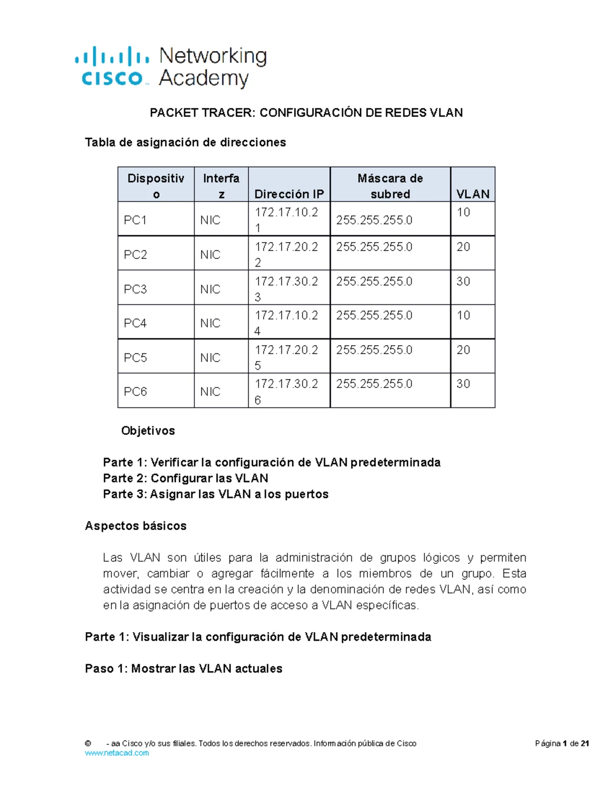 3.3.12 Packet Tracer - Configuración de VLAN en la Red - ILM - Studocu