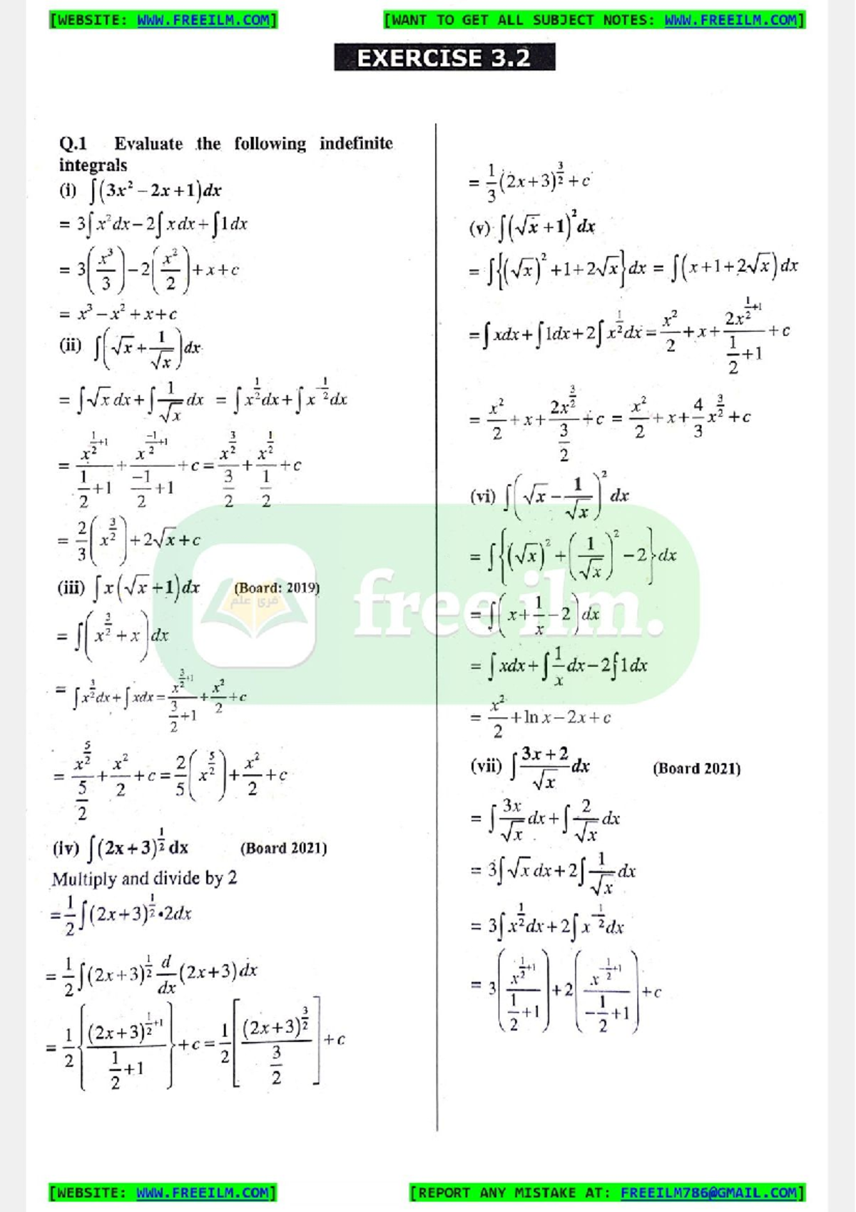 12th Maths CH3 Exercise 3.2 Solutions and Evaluations - Studocu
