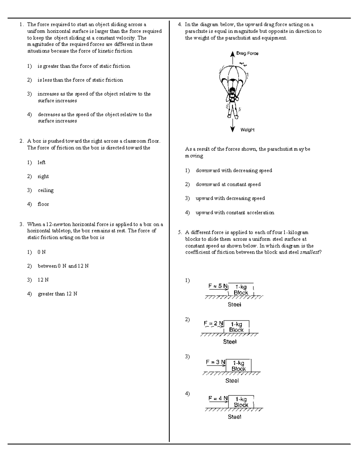 Friction Questions and Answers for Physics 101 Final Exam - Studocu