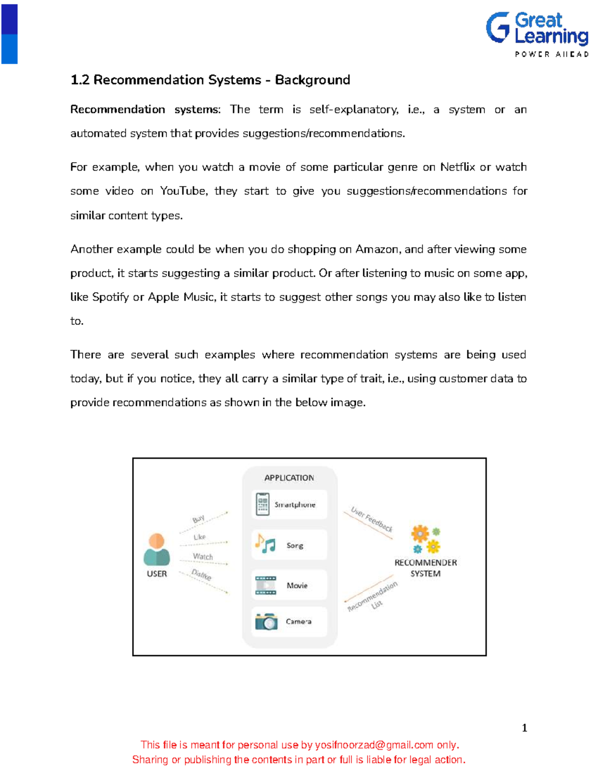 Recommendation Systems: Background and Data Analysis (CS101) - Studocu