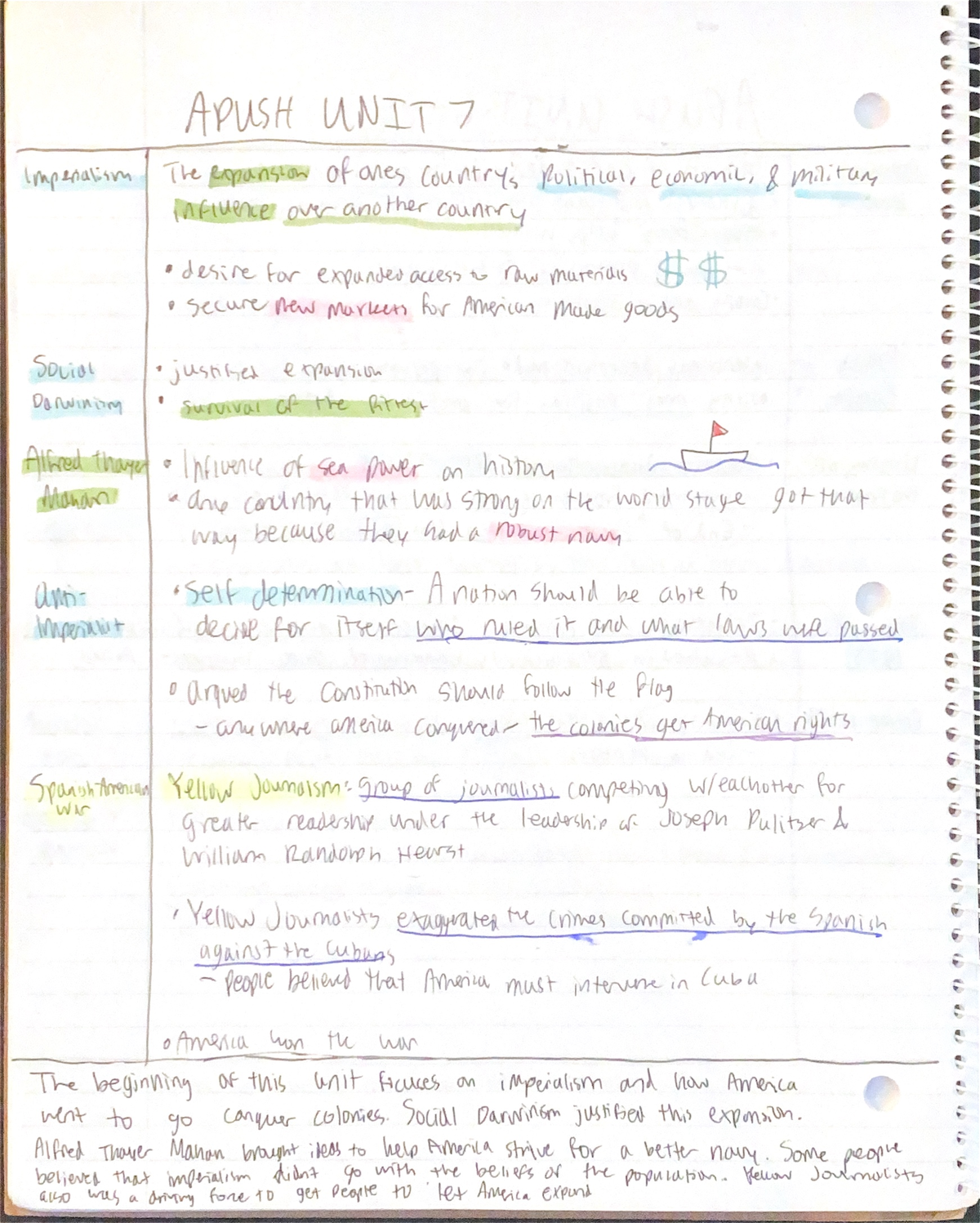 Midterm Study Notes for APUSH 101: Key Themes of Imperialism and Reform ...