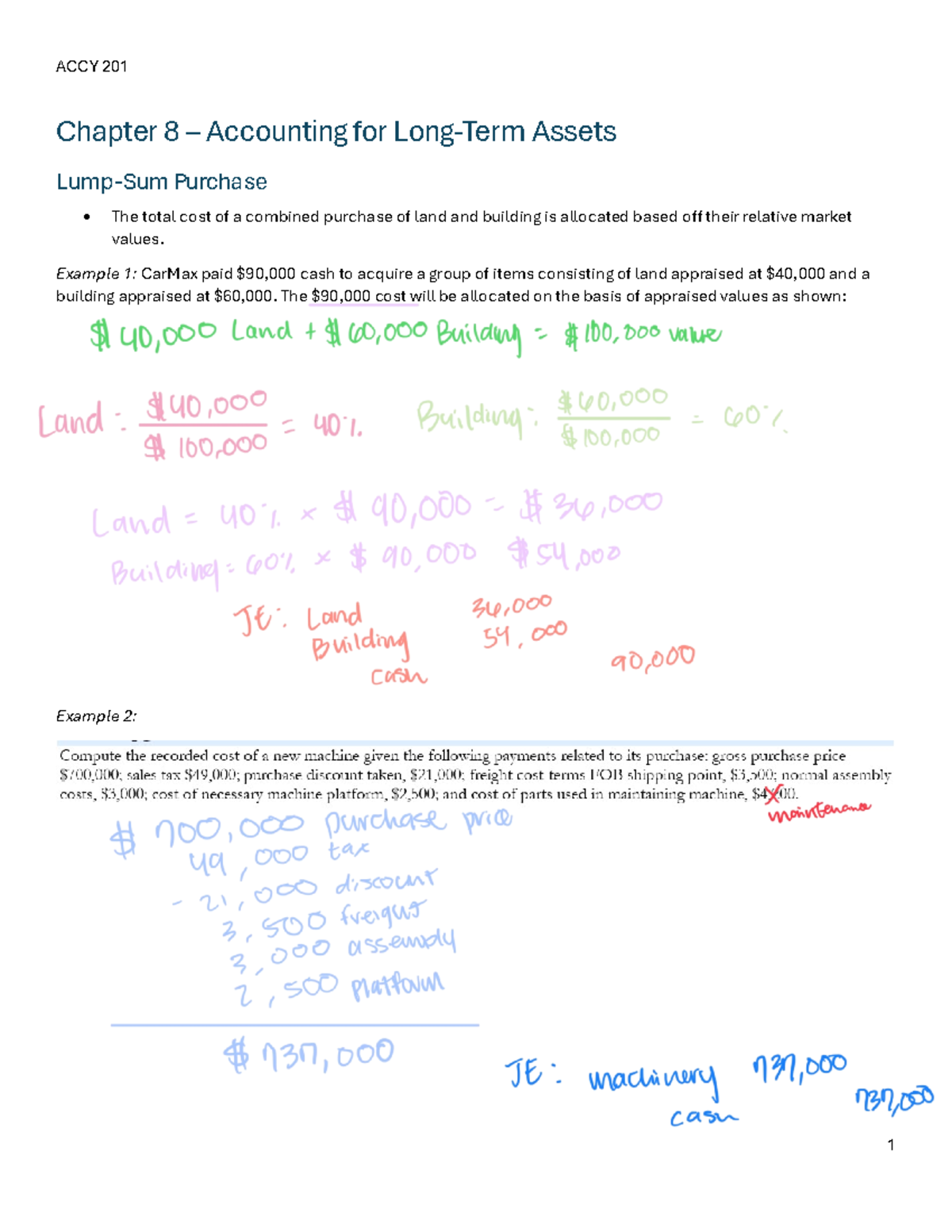 Ch 8 In-Class Handout - in class assignment - Chapter 8 – Accounting ...