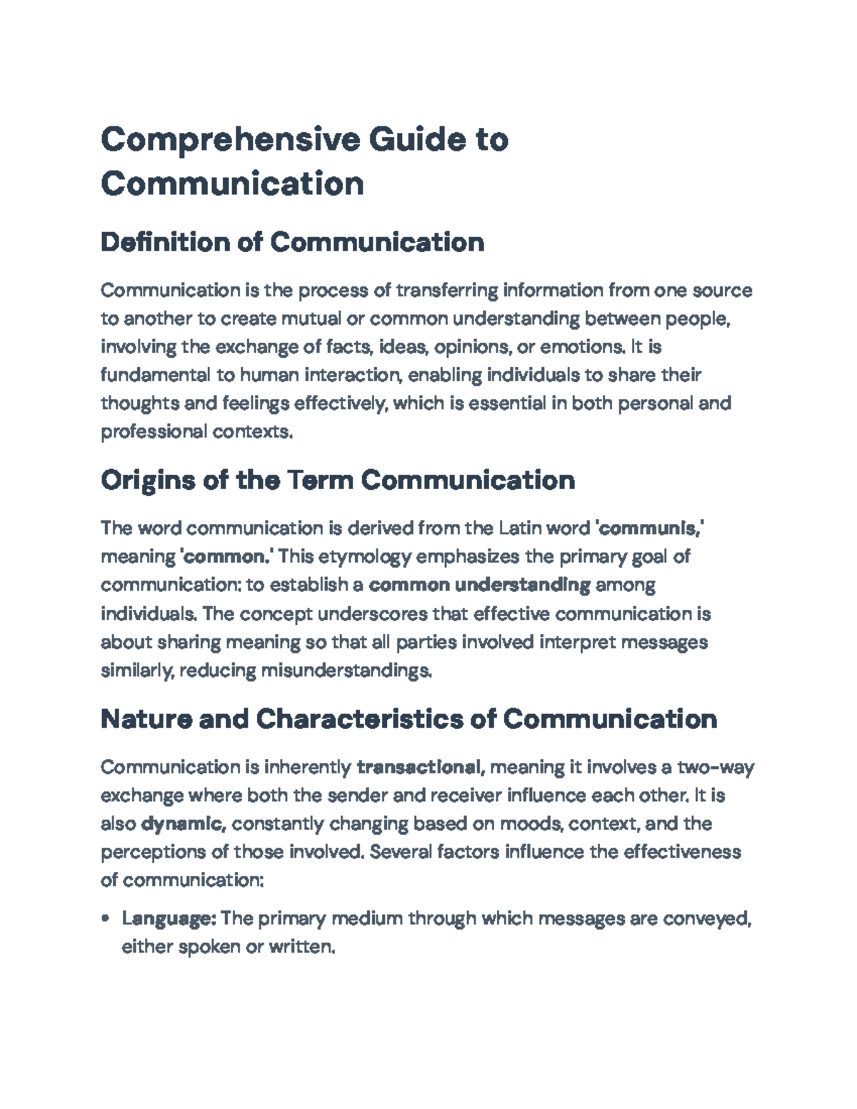 Comprehensive Guide to Communication Processes and Practices ...
