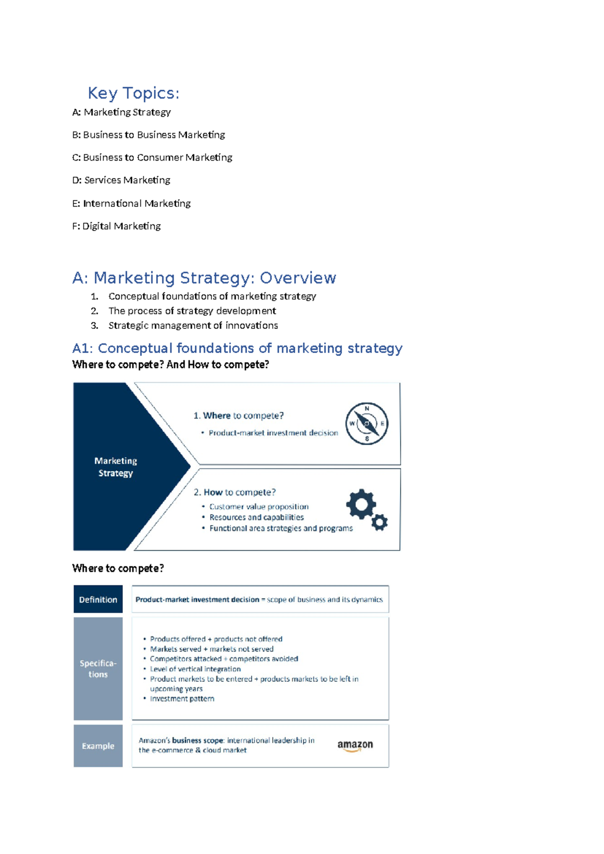 MKT 401 Marketing Strategy Overview & Key Concepts Summary - Studocu