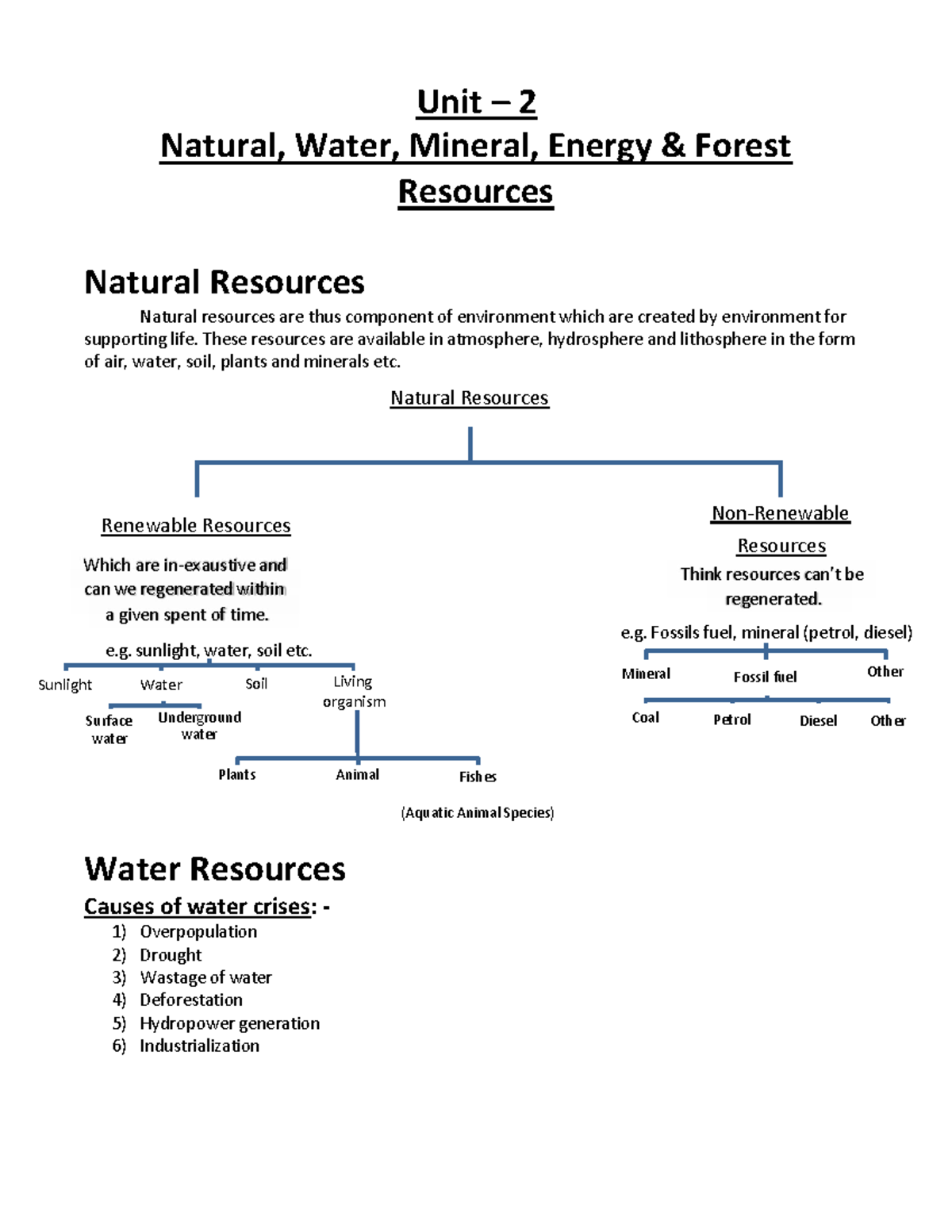 Lecture 20 - Natural Resources: Water, Minerals, and Energy - Studocu