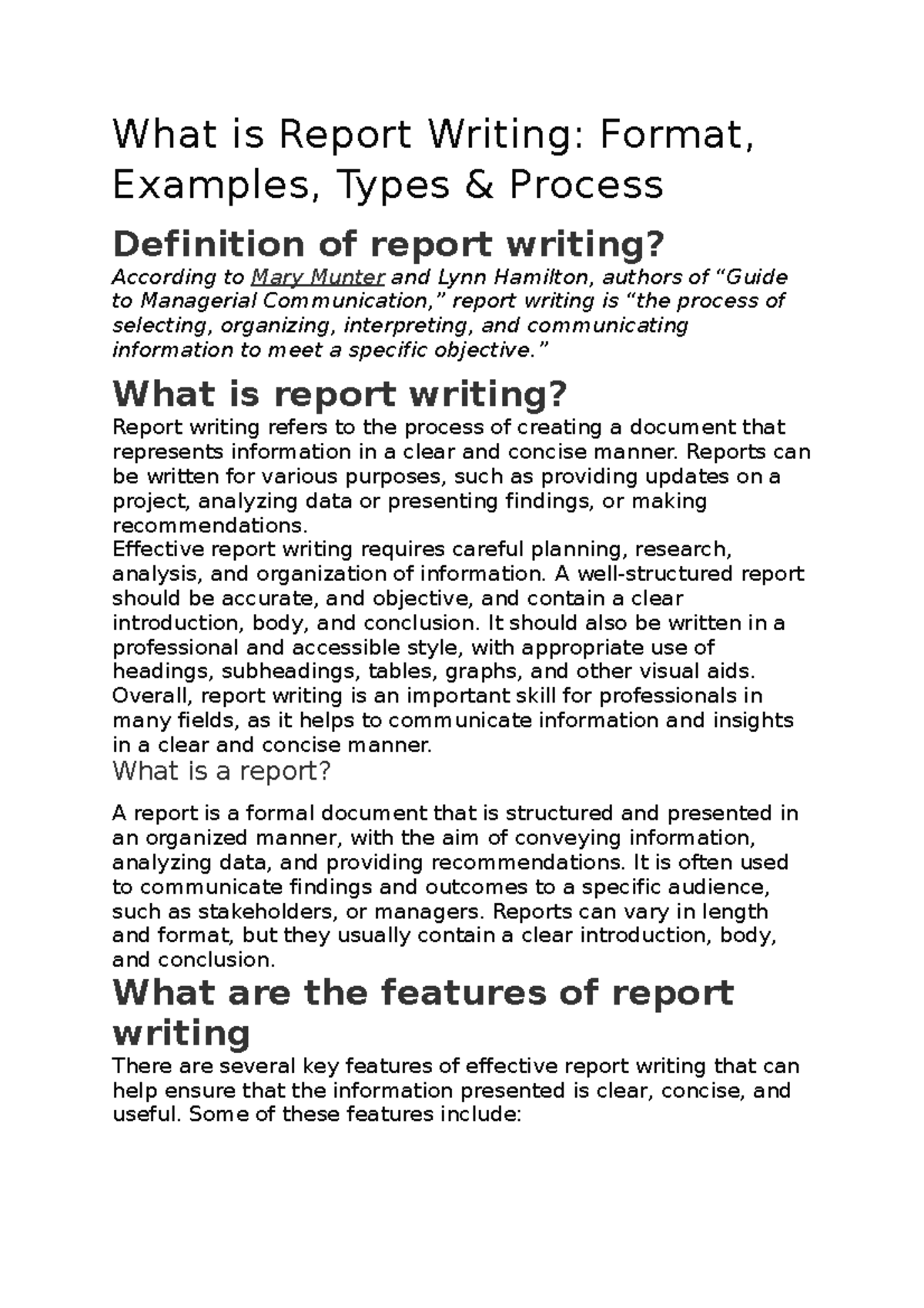 Business reports - What is Report Writing: Format, Examples, Types ...